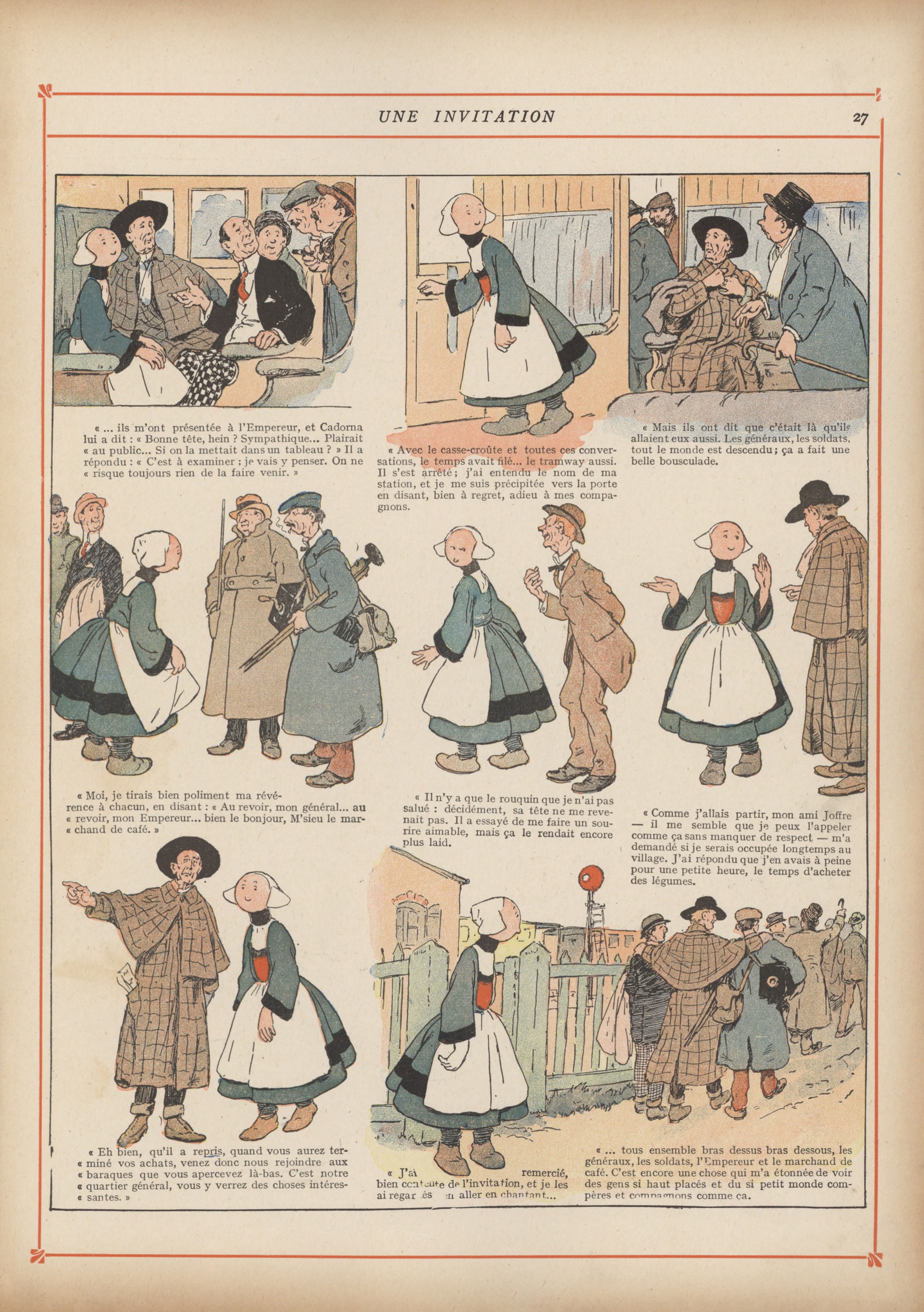 Bécassine – Bécassine chez les Alliés (1917), page 30. Caumery & J.-P. Pinchon. Domaine public.