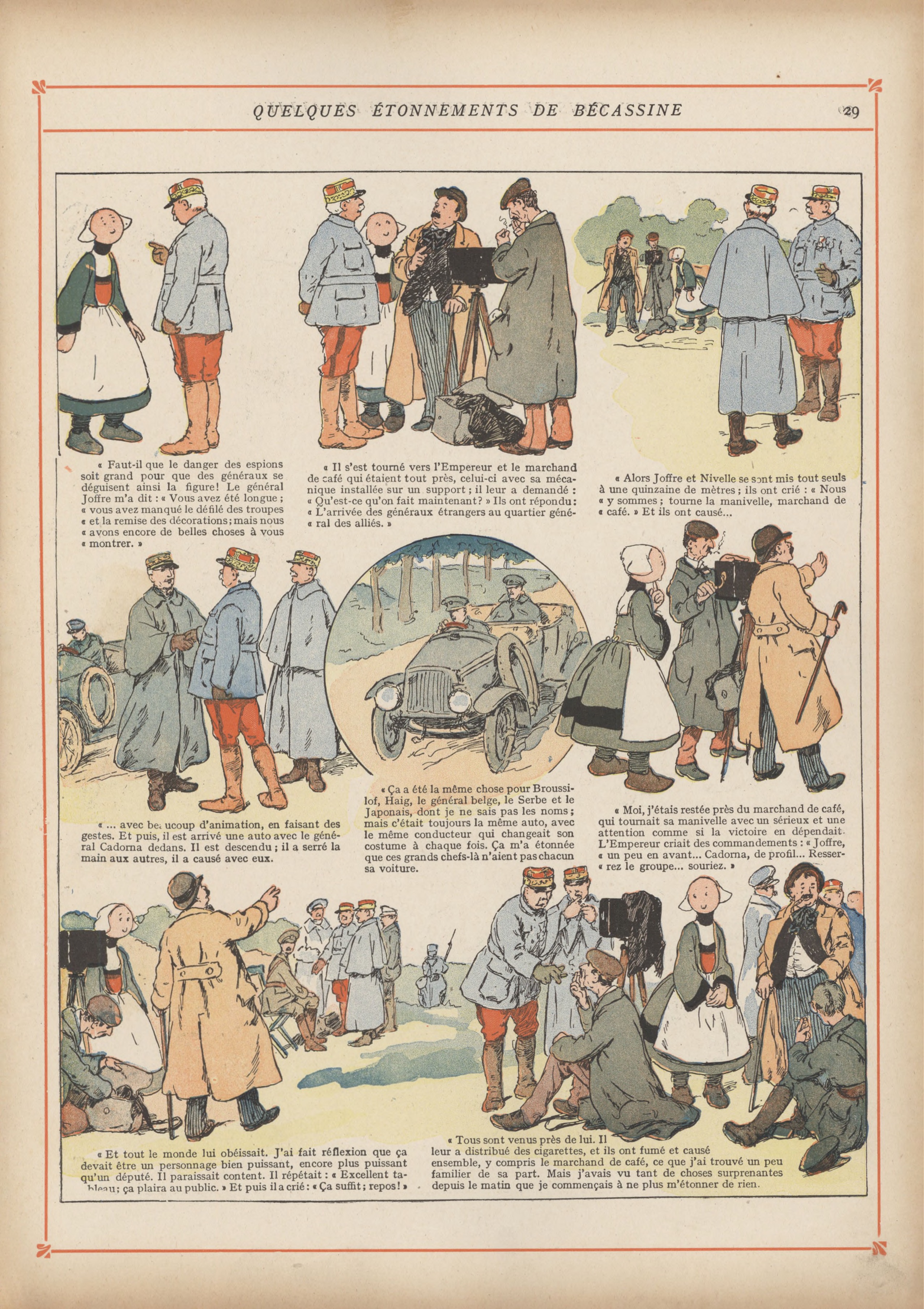 Bécassine – Bécassine chez les Alliés (1917), page 32. Caumery & J.-P. Pinchon. Domaine public.