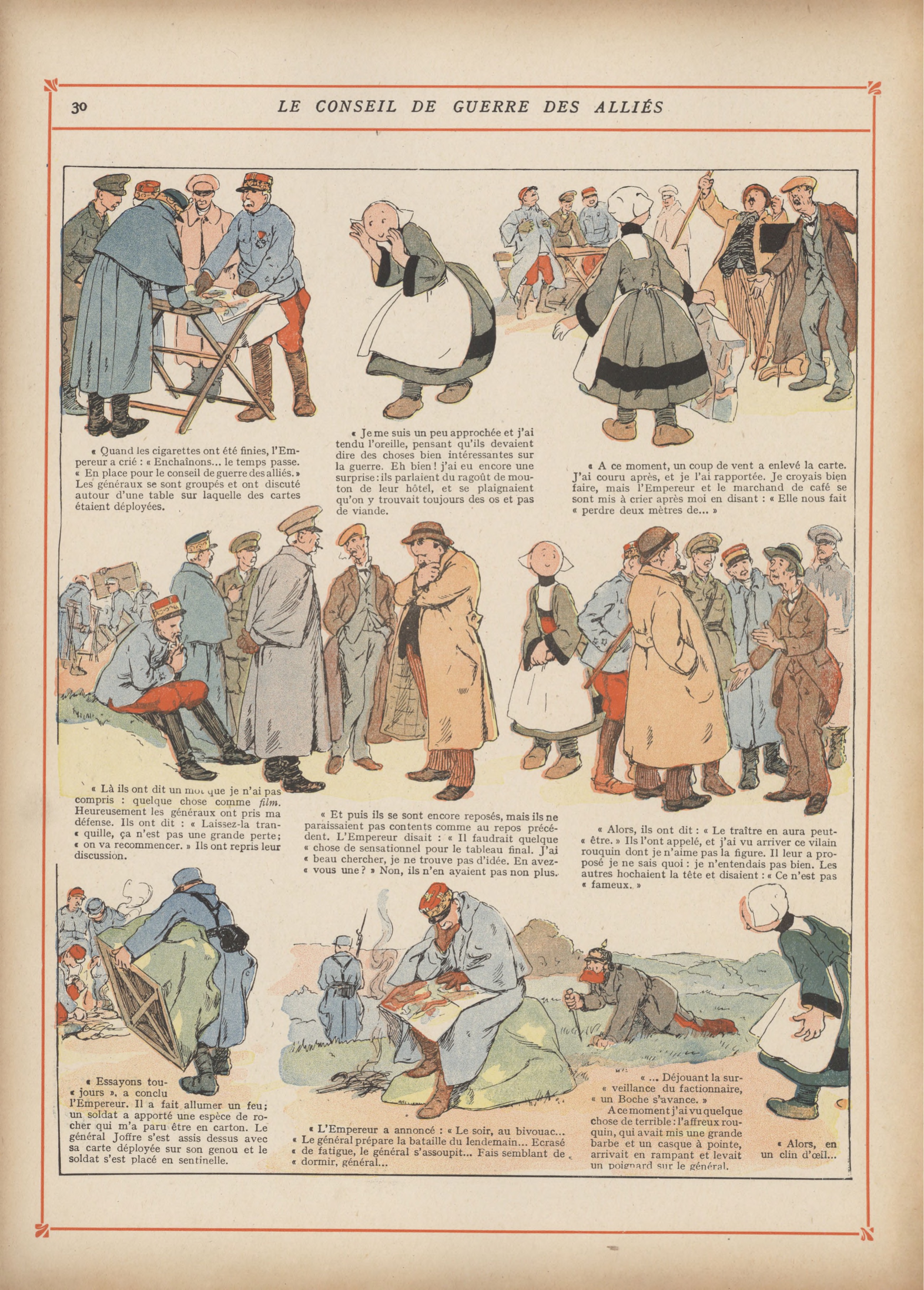 Bécassine – Bécassine chez les Alliés (1917), page 33. Caumery & J.-P. Pinchon. Domaine public.
