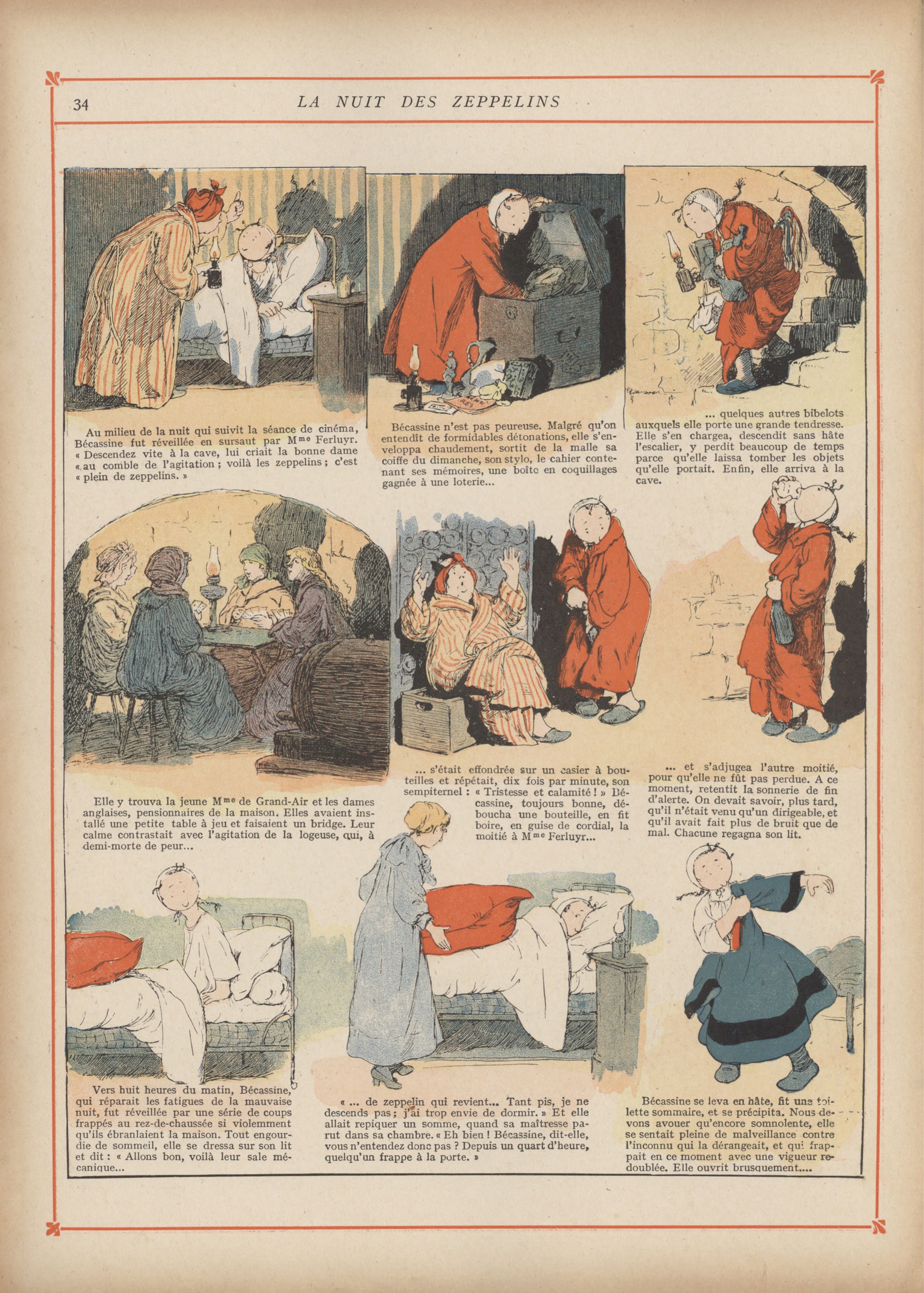 Bécassine – Bécassine chez les Alliés (1917), page 37. Caumery & J.-P. Pinchon. Domaine public.