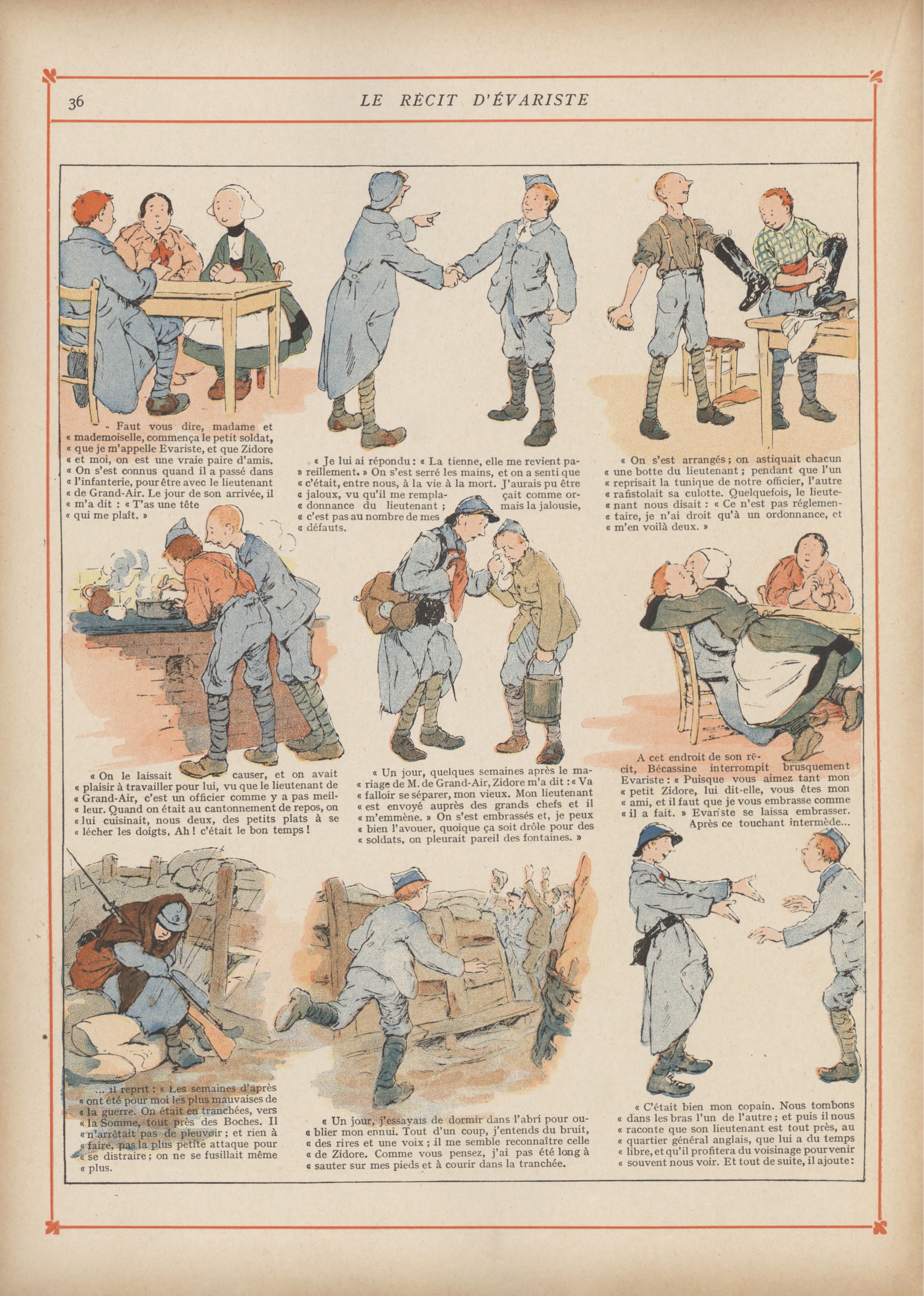 Bécassine – Bécassine chez les Alliés (1917), page 39. Caumery & J.-P. Pinchon. Domaine public.