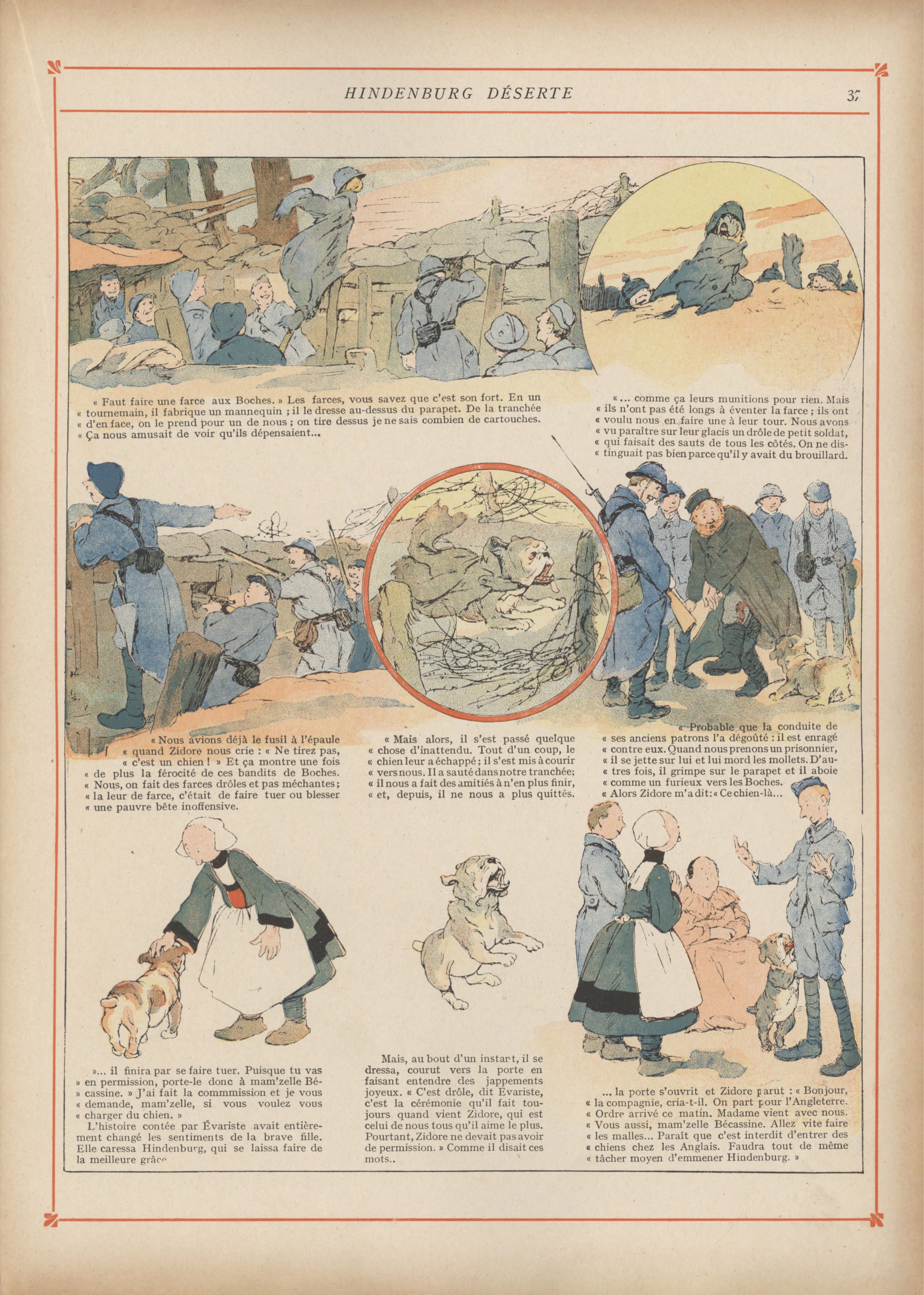 Bécassine – Bécassine chez les Alliés (1917), page 40. Caumery & J.-P. Pinchon. Domaine public.