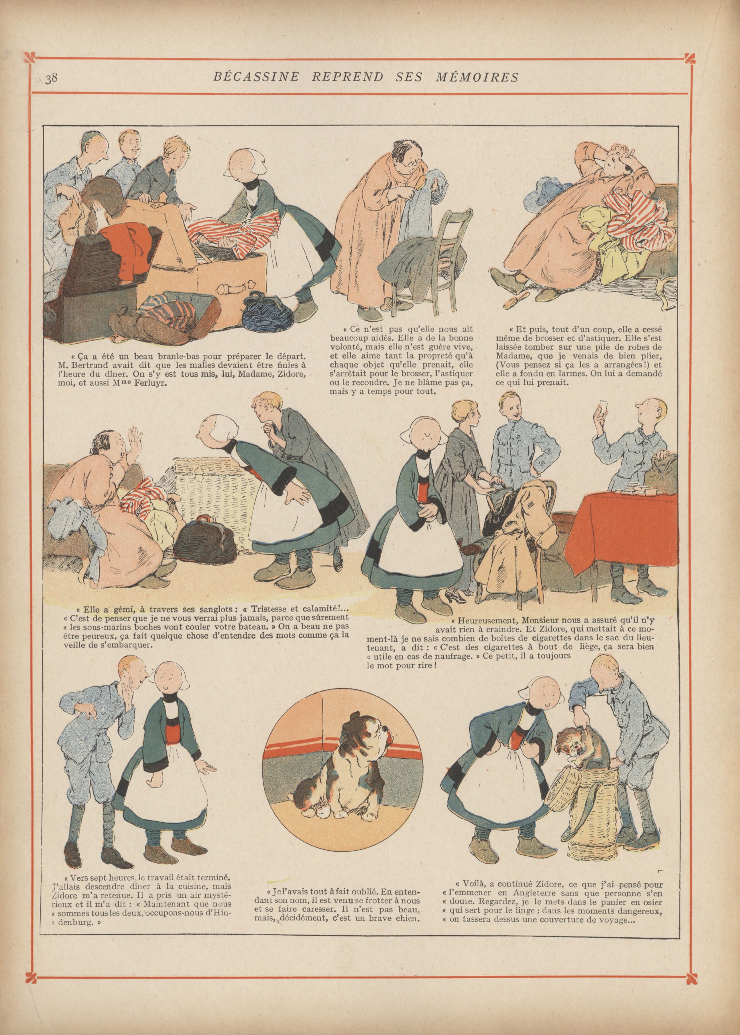 Bécassine – Bécassine chez les Alliés (1917), page 41. Caumery & J.-P. Pinchon. Domaine public.
