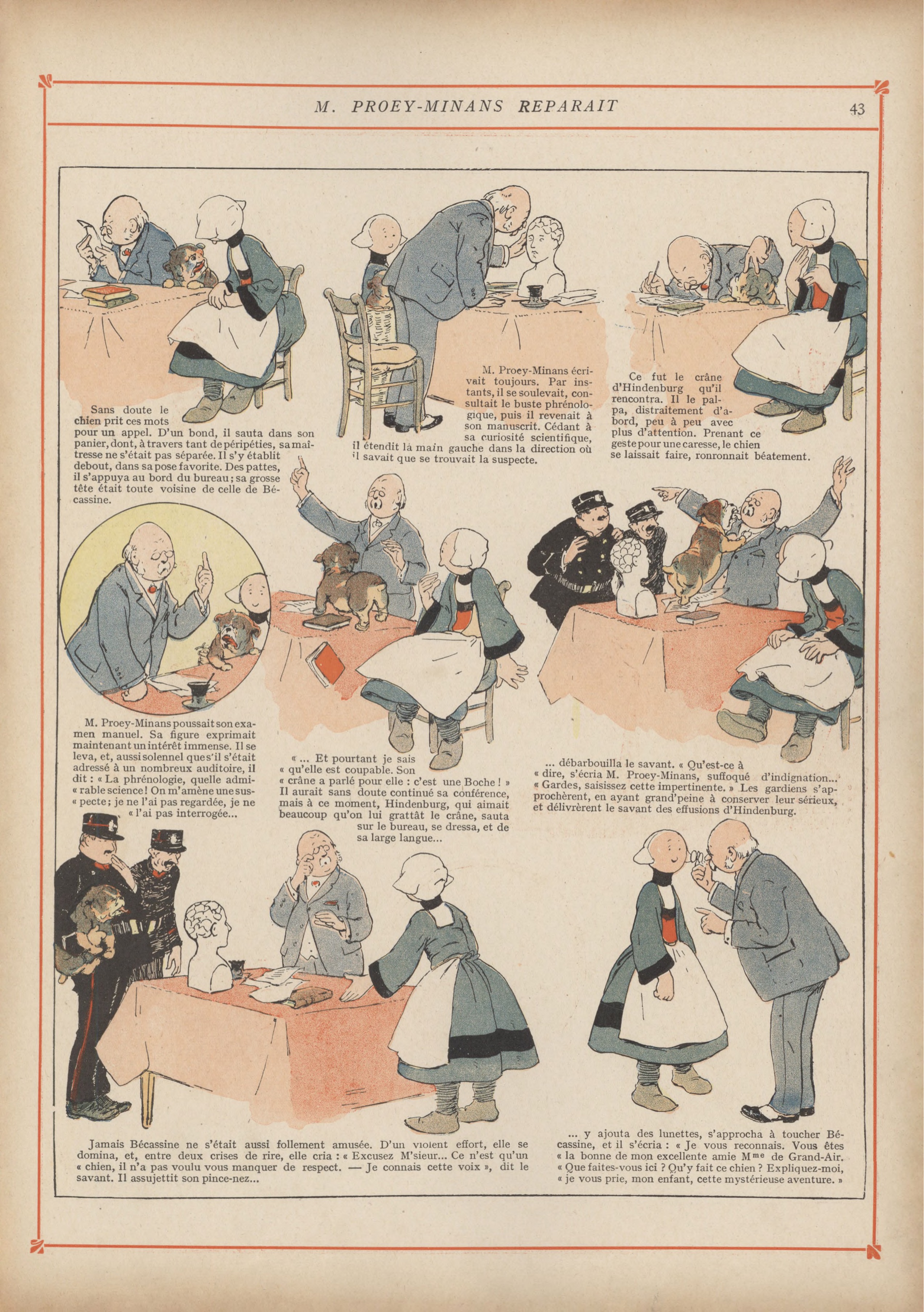 Bécassine – Bécassine chez les Alliés (1917), page 46. Caumery & J.-P. Pinchon. Domaine public.