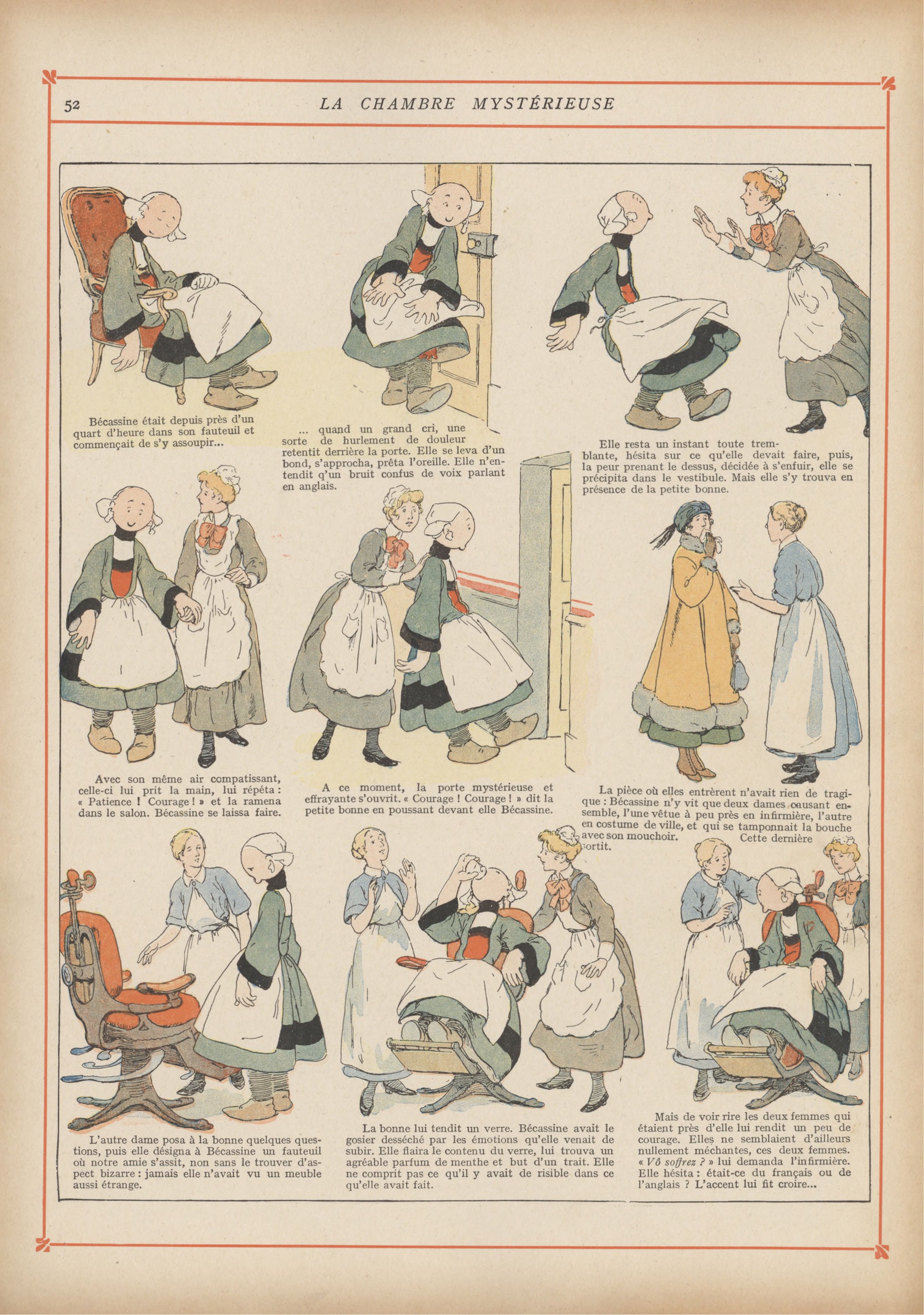 Bécassine – Bécassine chez les Alliés (1917), page 55. Caumery & J.-P. Pinchon. Domaine public.
