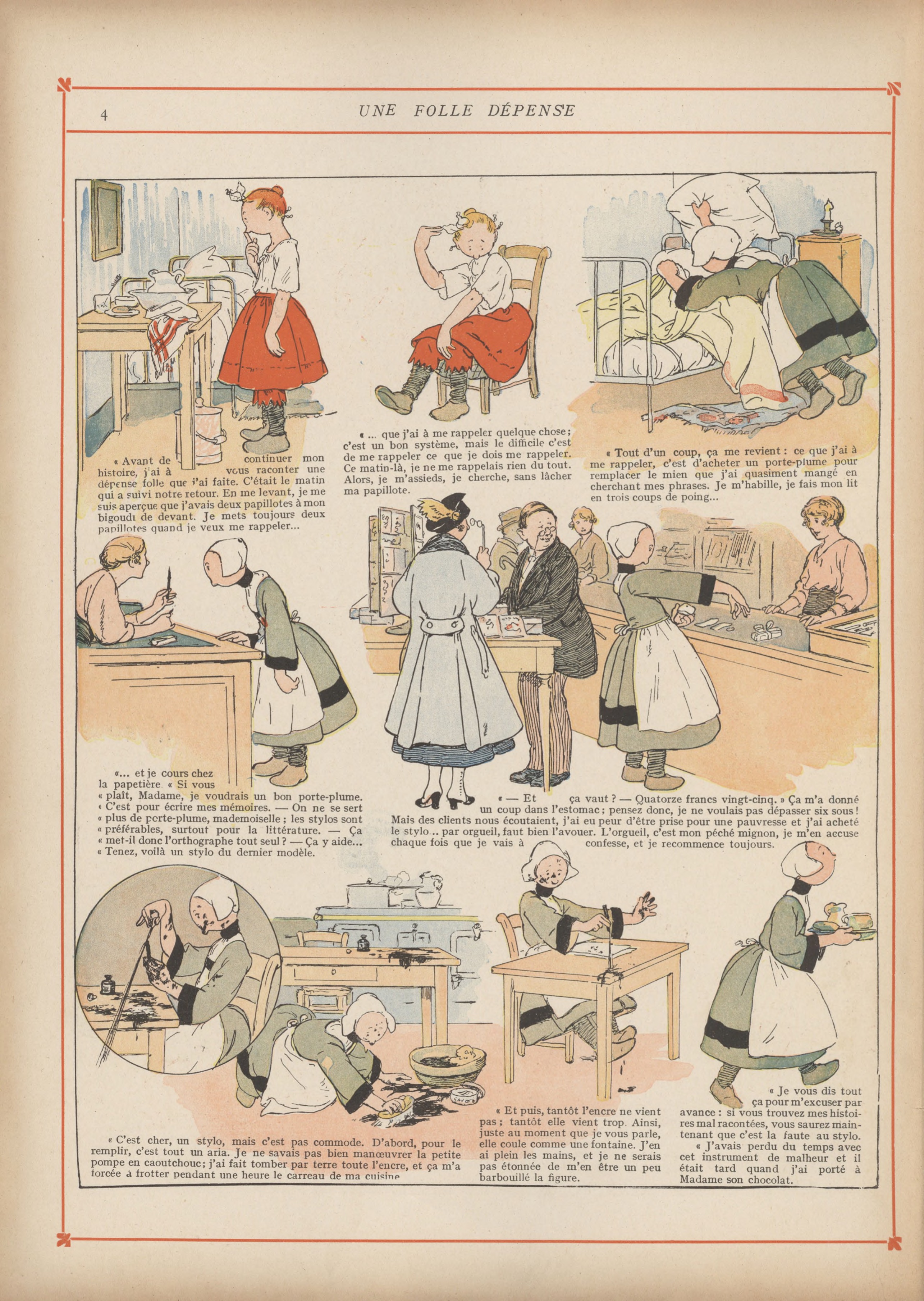 Bécassine – Bécassine chez les Alliés (1917), page 7. Caumery & J.-P. Pinchon. Domaine public.