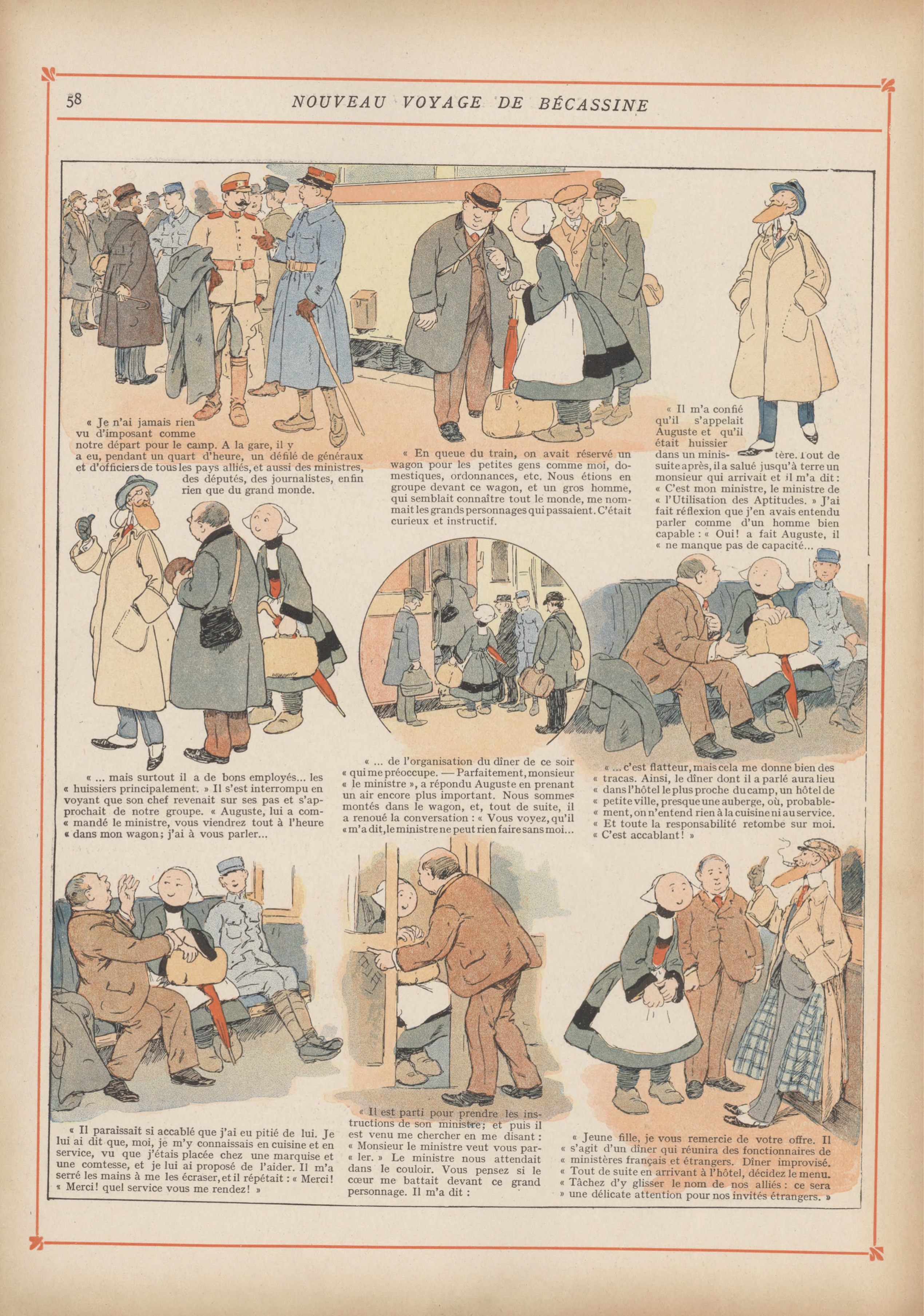 Bécassine – Bécassine chez les Alliés (1917), page 61. Caumery & J.-P. Pinchon. Domaine public.