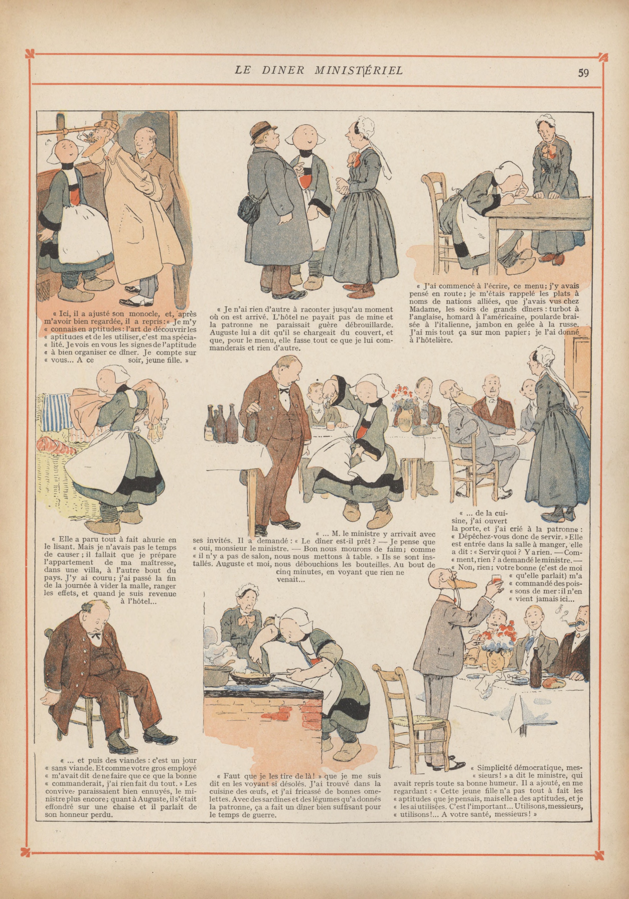 Bécassine – Bécassine chez les Alliés (1917), page 62. Caumery & J.-P. Pinchon. Domaine public.