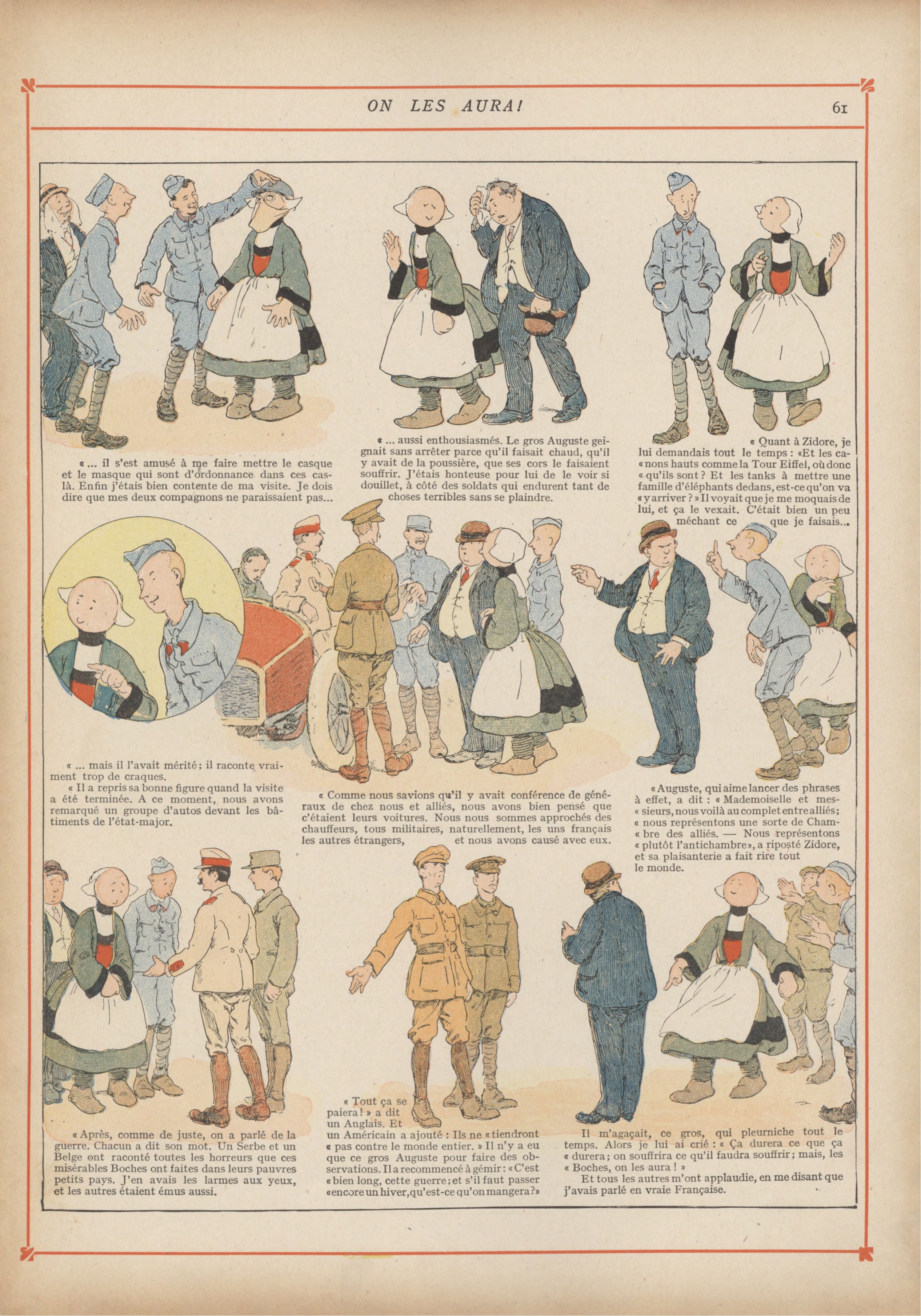 Bécassine – Bécassine chez les Alliés (1917), page 64. Caumery & J.-P. Pinchon. Domaine public.