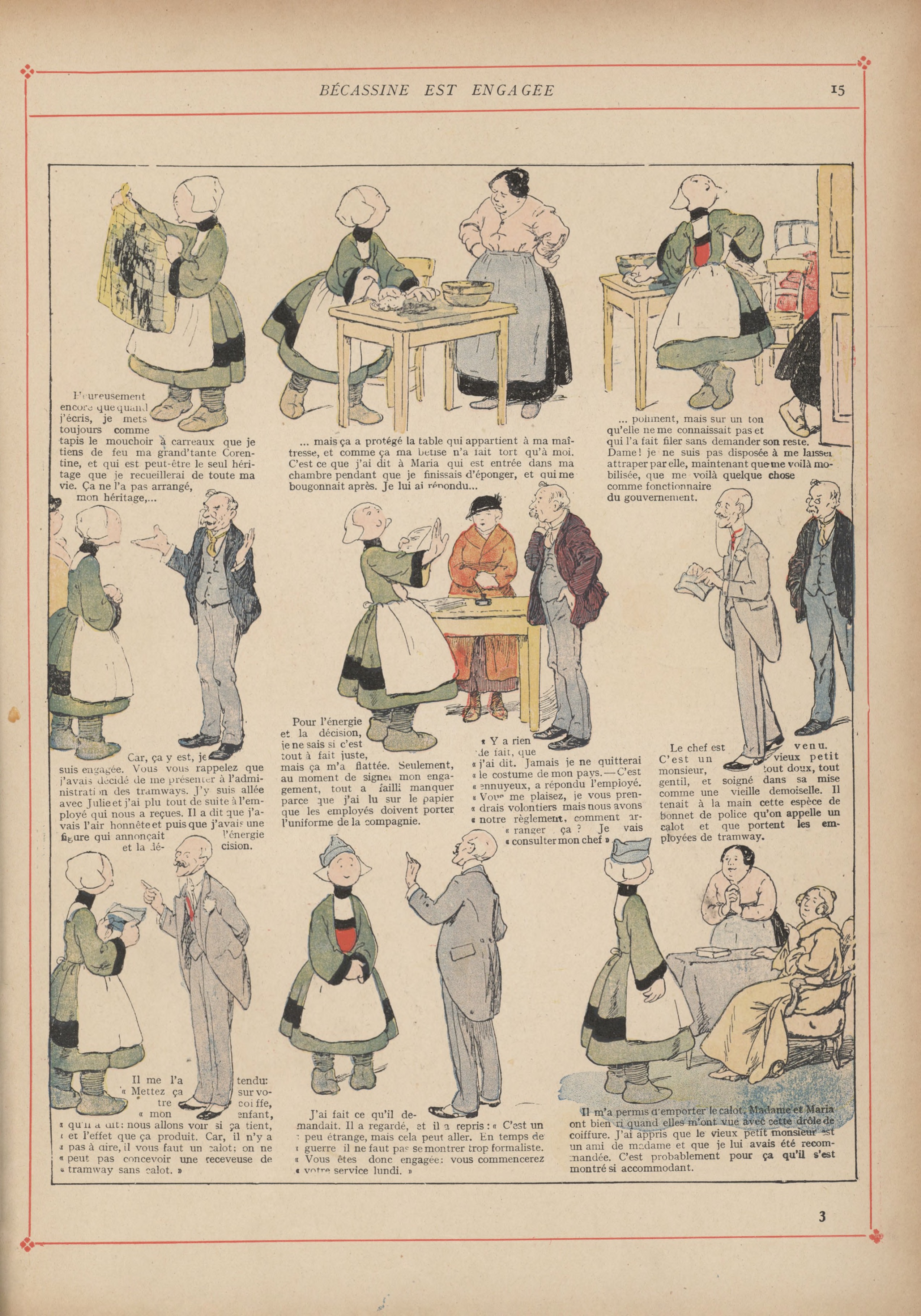 Bécassine – Bécassine mobilisée (1918), page 16. Caumery & J.-P. Pinchon. Domaine public.