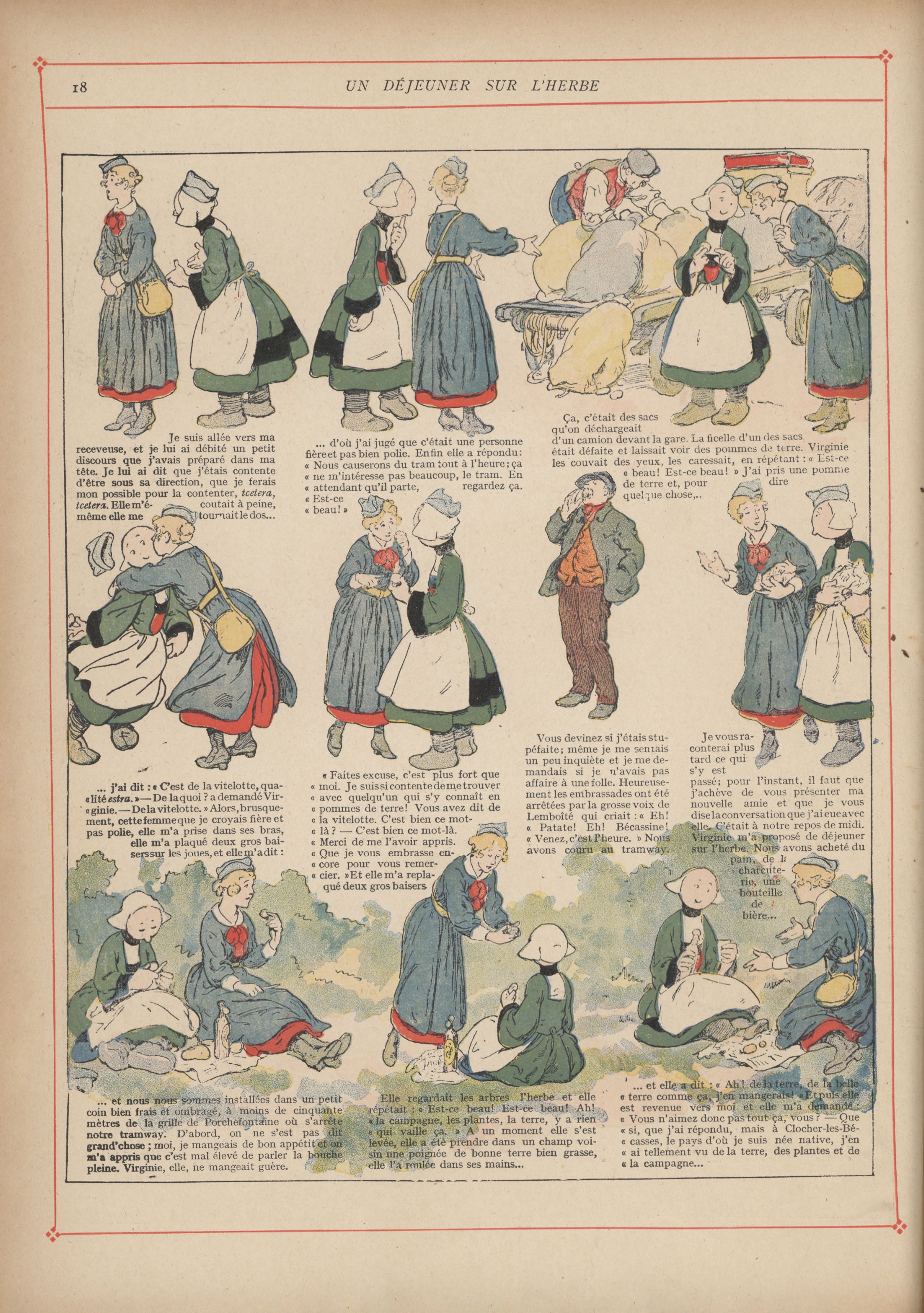 Bécassine – Bécassine mobilisée (1918), page 19. Caumery & J.-P. Pinchon. Domaine public.