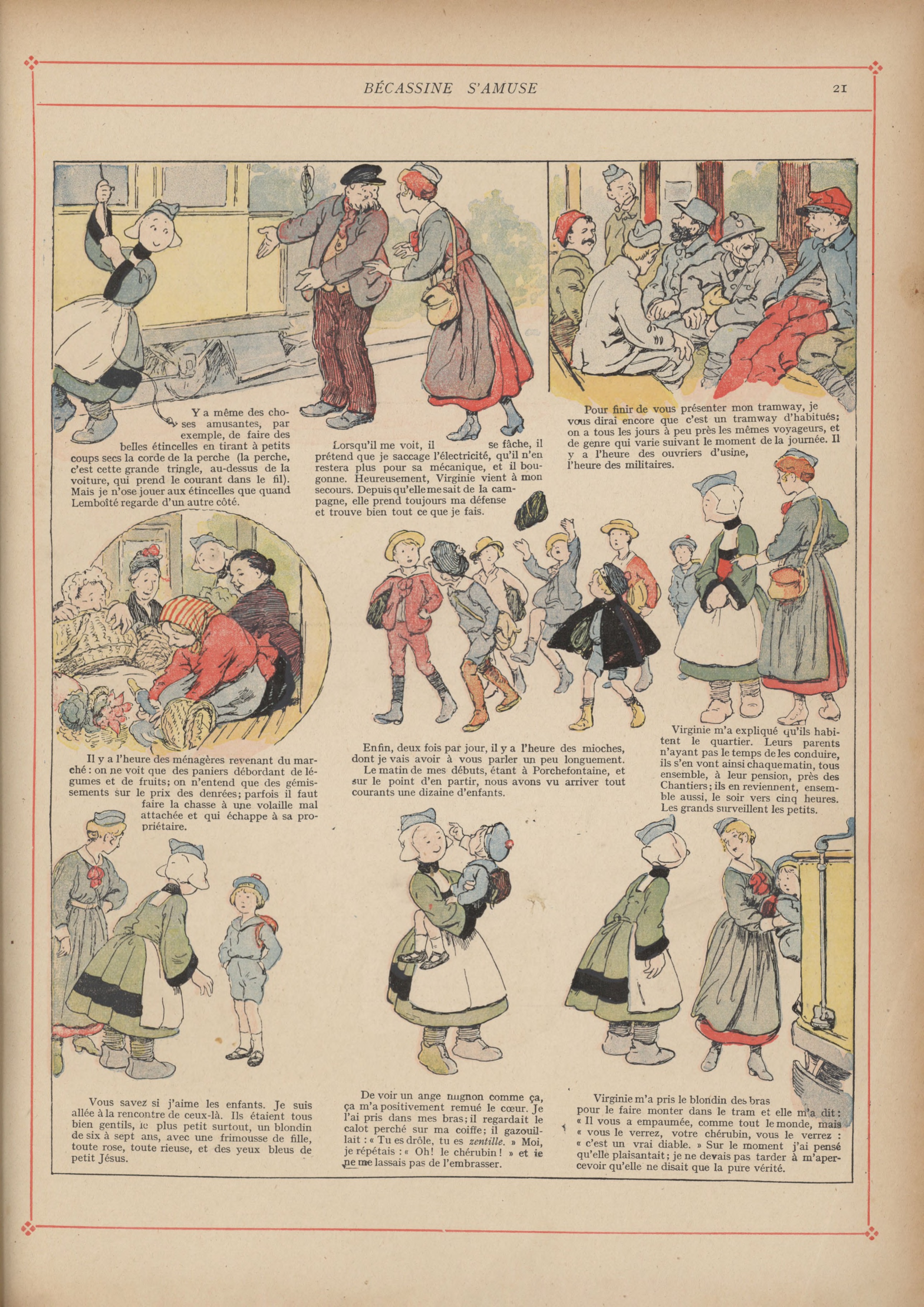 Bécassine – Bécassine mobilisée (1918), page 22. Caumery & J.-P. Pinchon. Domaine public.