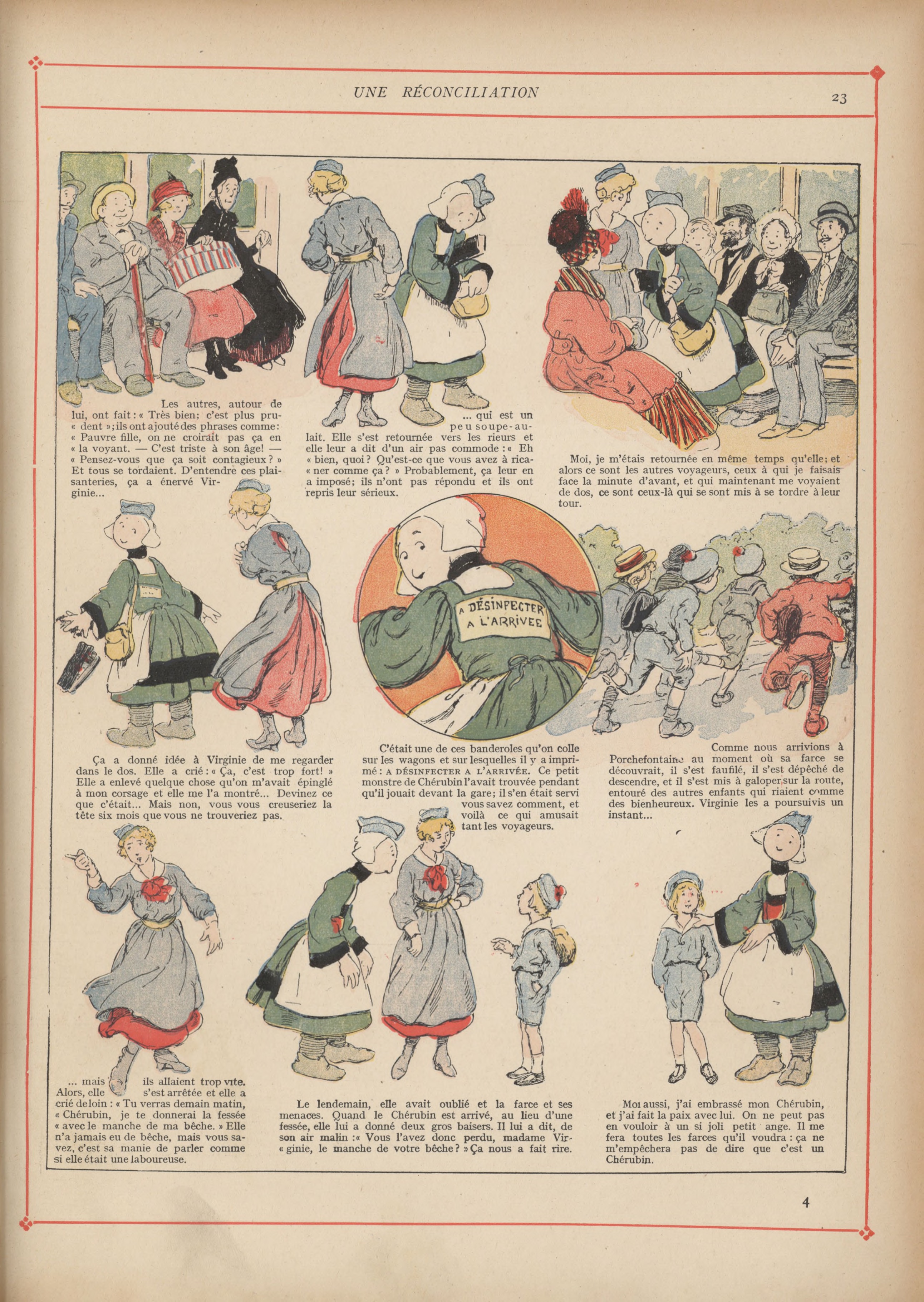 Bécassine – Bécassine mobilisée (1918), page 24. Caumery & J.-P. Pinchon. Domaine public.