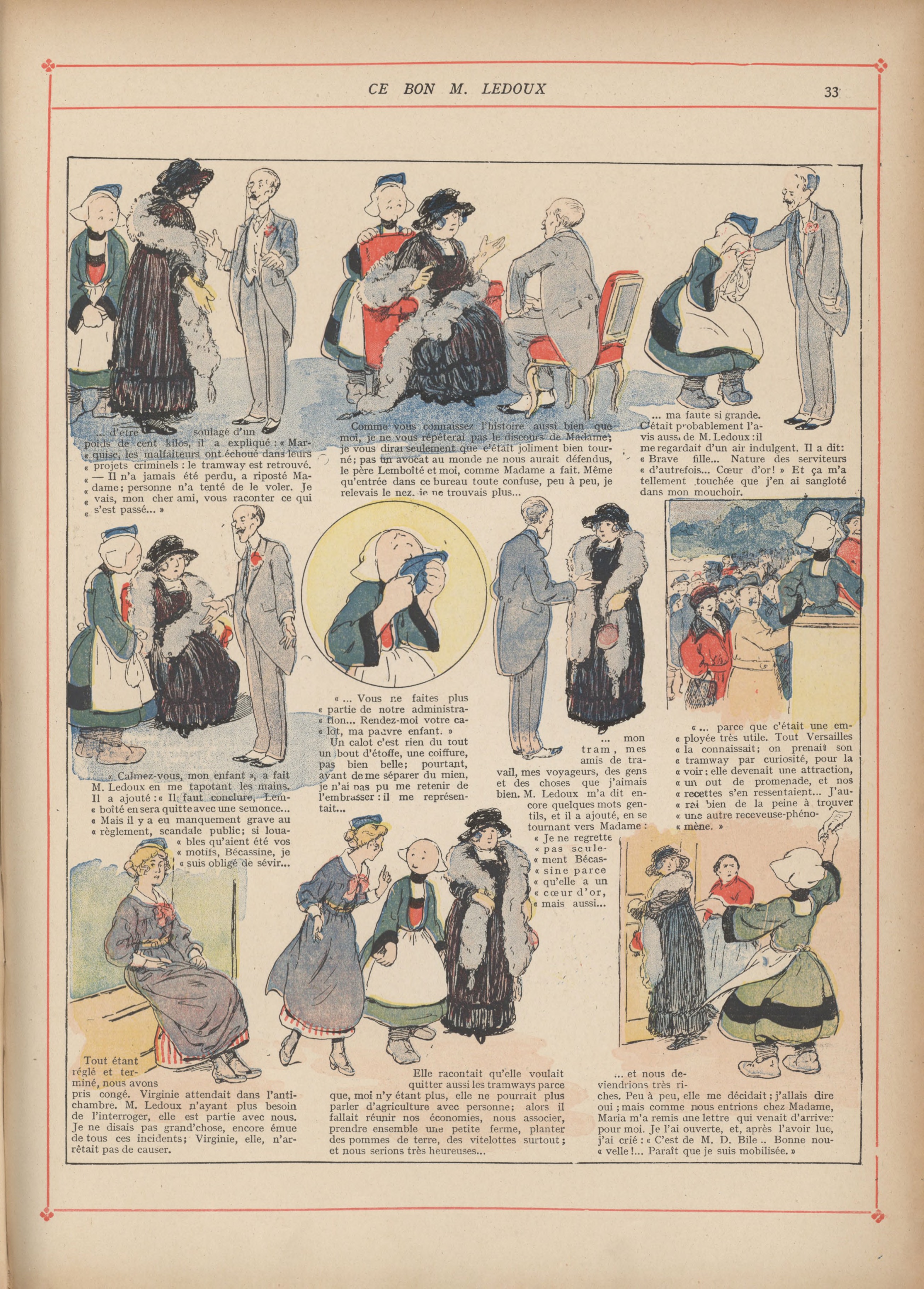Bécassine – Bécassine mobilisée (1918), page 34. Caumery & J.-P. Pinchon. Domaine public.