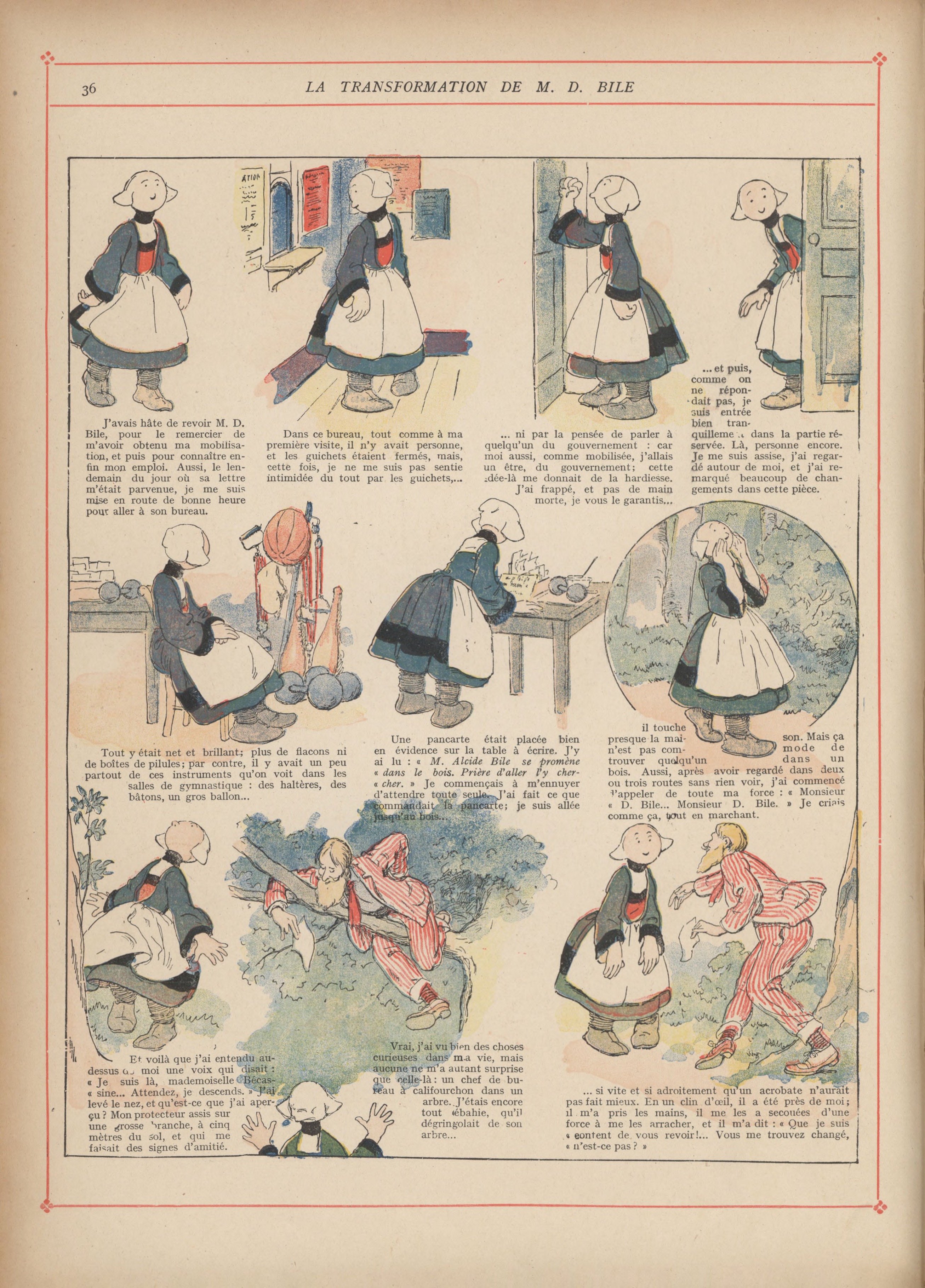 Bécassine – Bécassine mobilisée (1918), page 37. Caumery & J.-P. Pinchon. Domaine public.