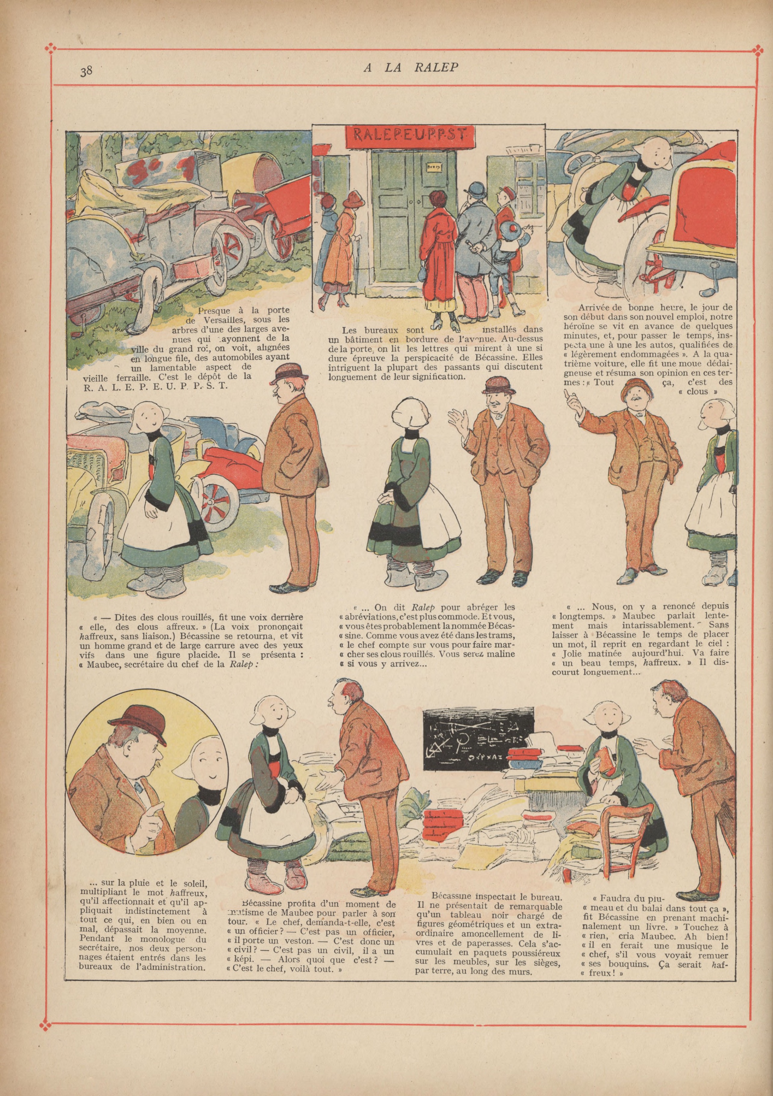 Bécassine – Bécassine mobilisée (1918), page 39. Caumery & J.-P. Pinchon. Domaine public.