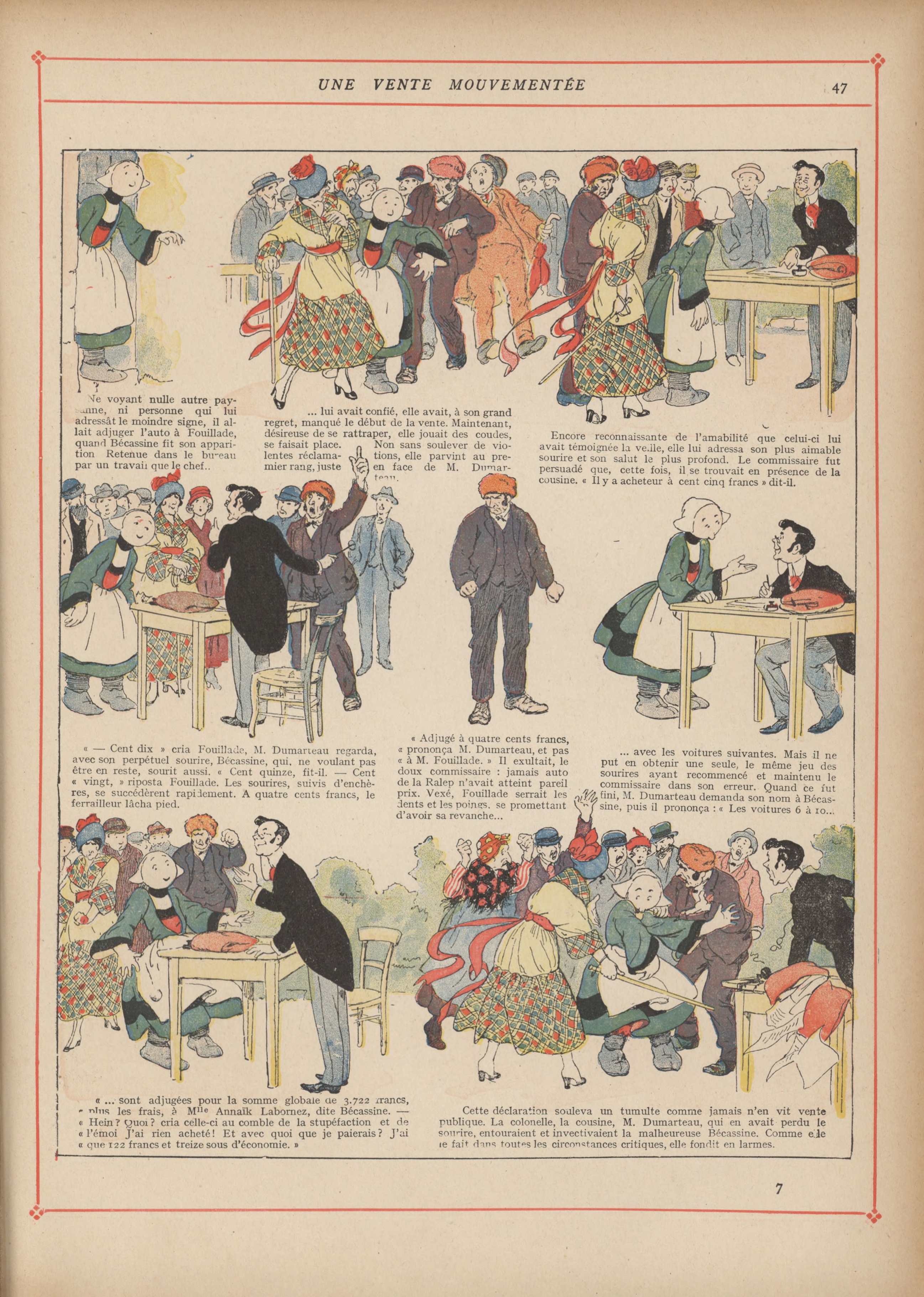 Bécassine – Bécassine mobilisée (1918), page 48. Caumery & J.-P. Pinchon. Domaine public.