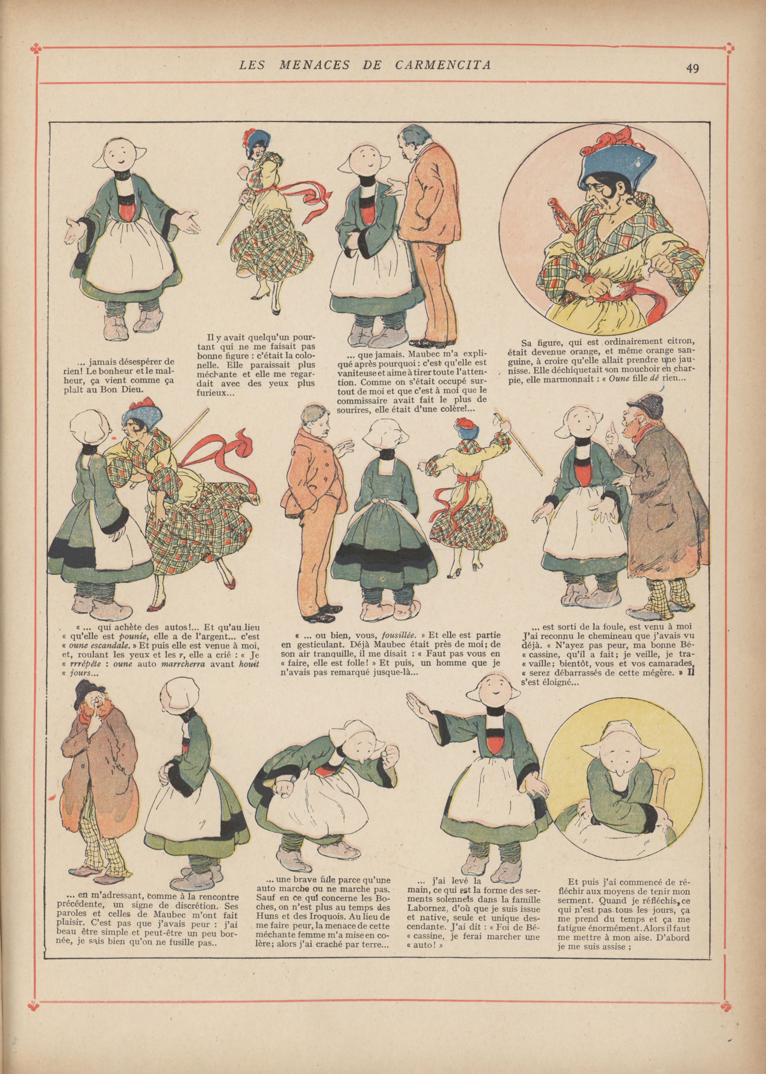 Bécassine – Bécassine mobilisée (1918), page 50. Caumery & J.-P. Pinchon. Domaine public.
