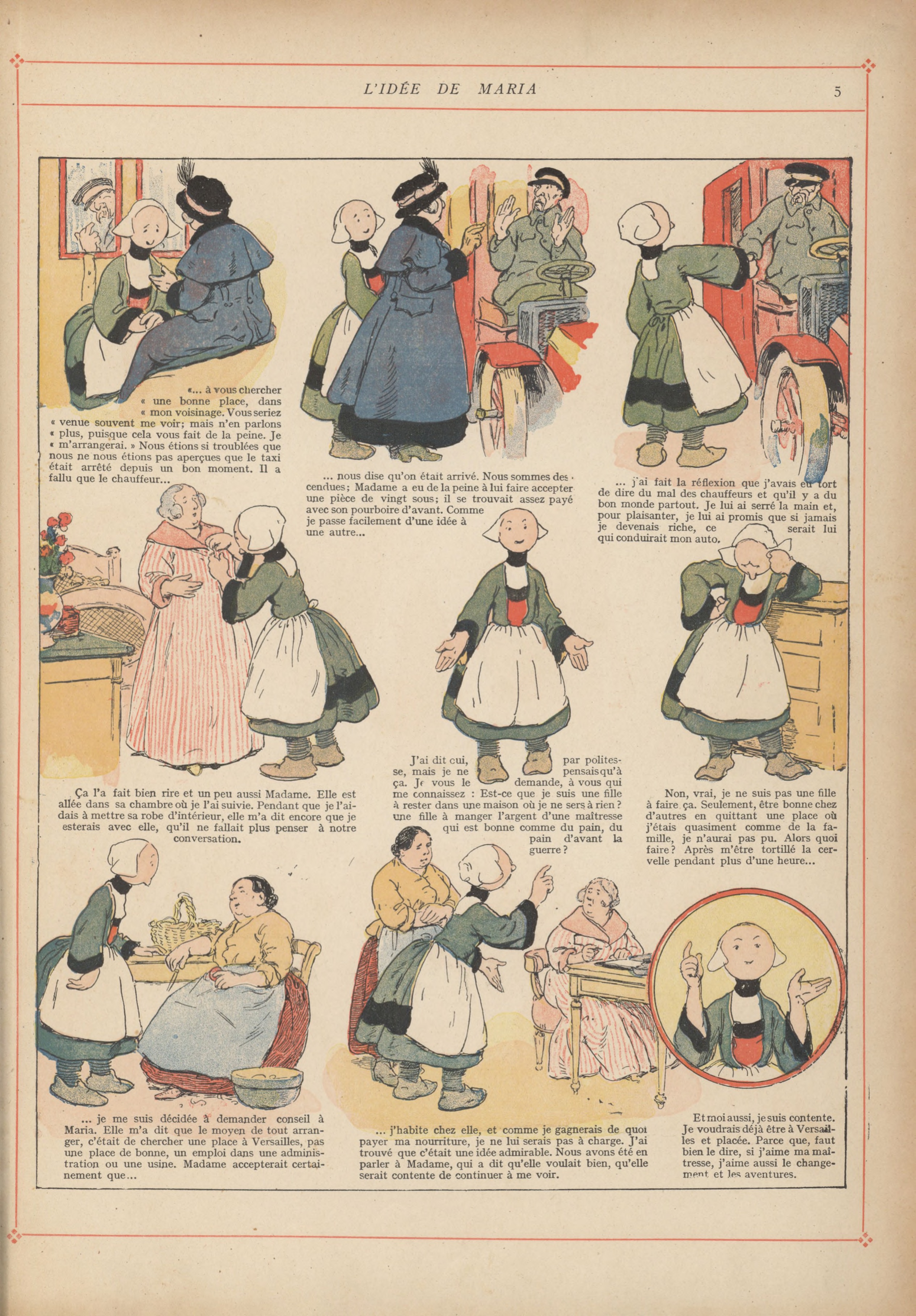 Bécassine – Bécassine mobilisée (1918), page 6. Caumery & J.-P. Pinchon. Domaine public.