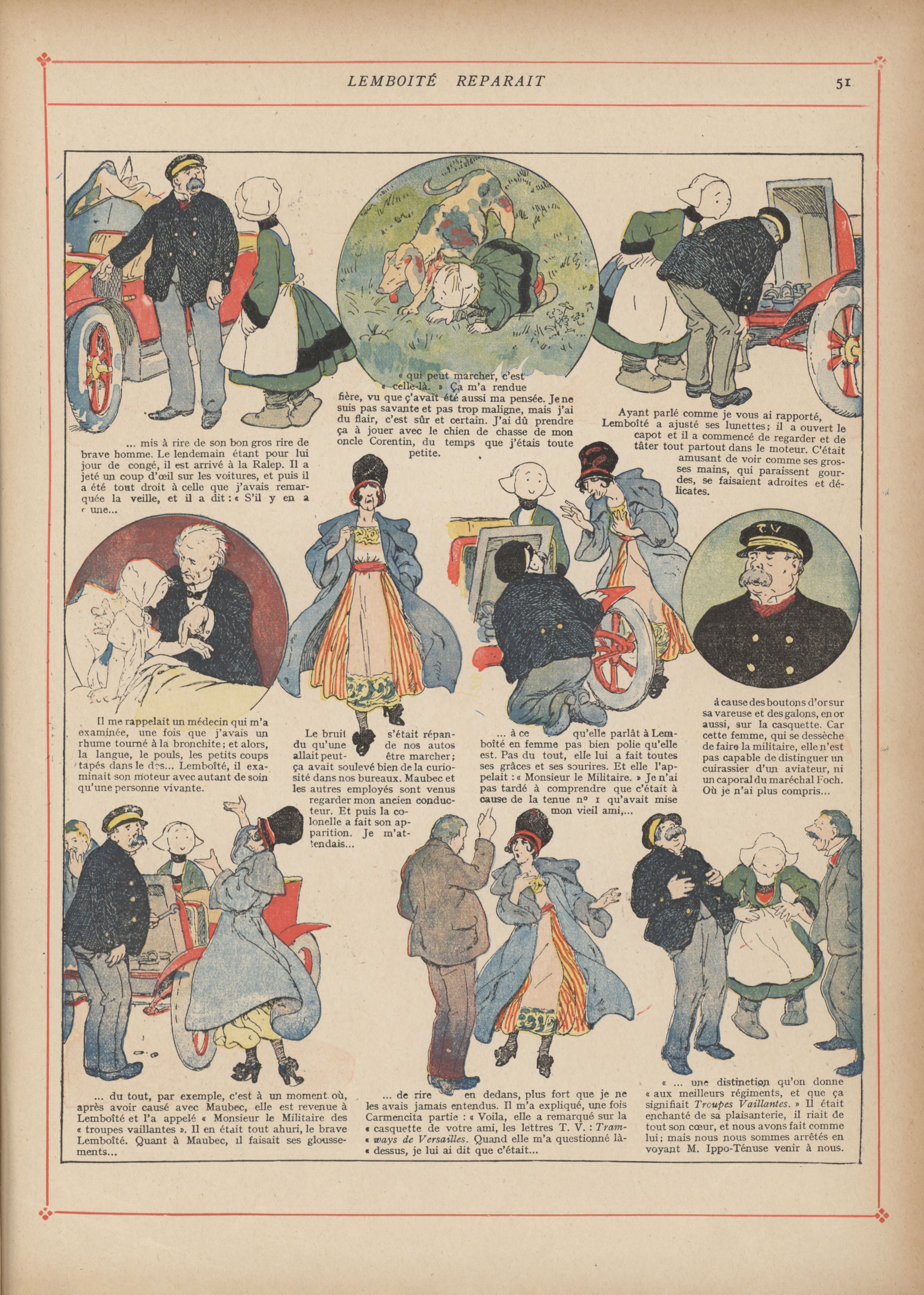 Bécassine – Bécassine mobilisée (1918), page 52. Caumery & J.-P. Pinchon. Domaine public.