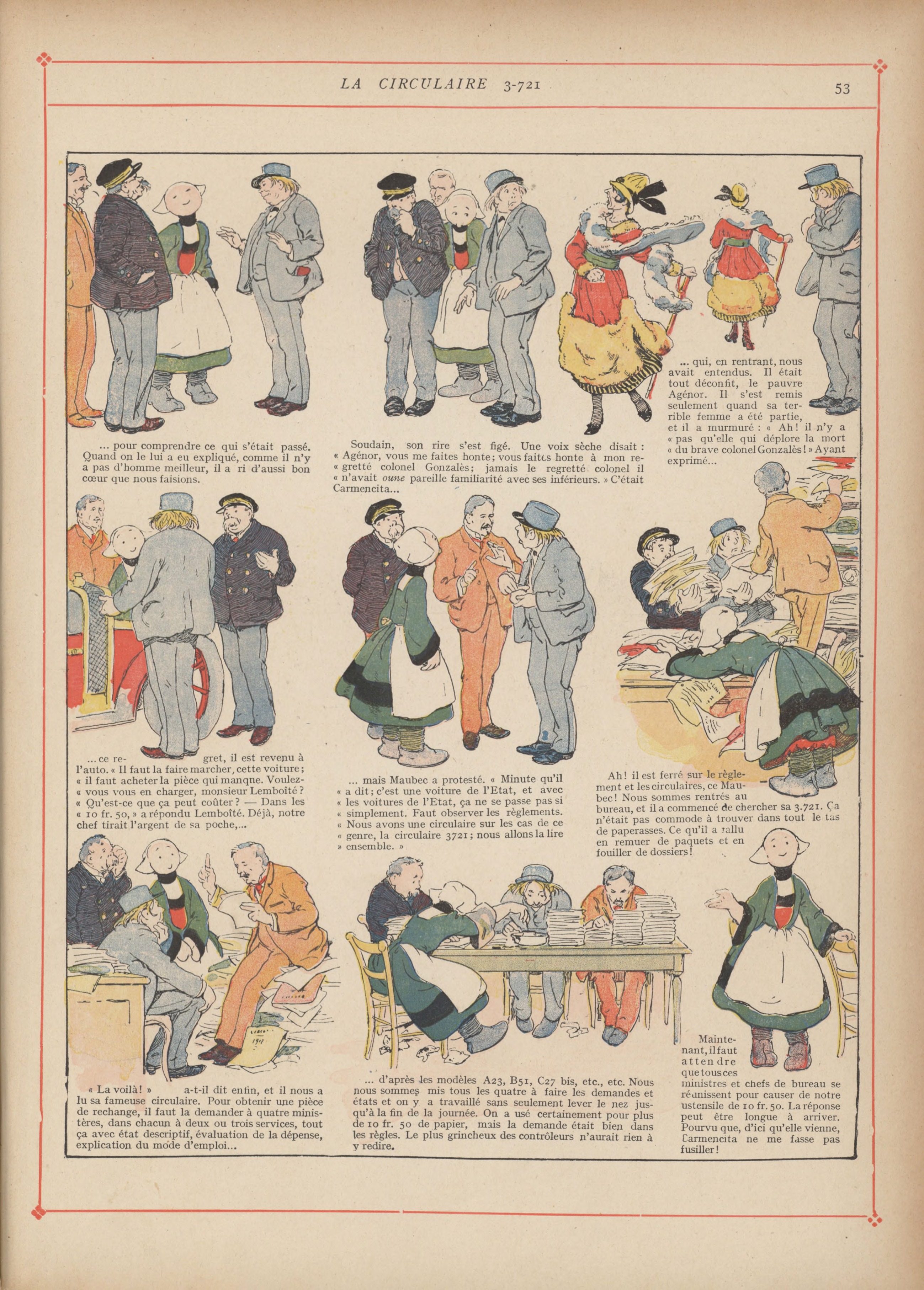 Bécassine – Bécassine mobilisée (1918), page 54. Caumery & J.-P. Pinchon. Domaine public.
