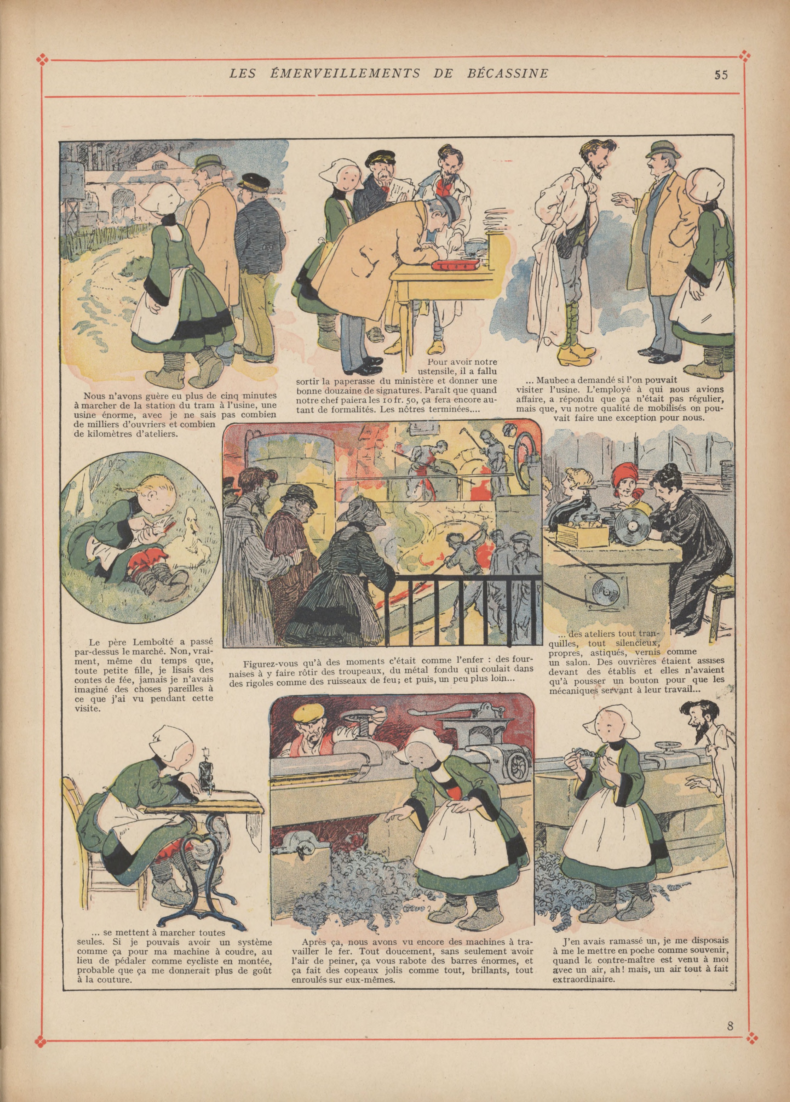 Bécassine – Bécassine mobilisée (1918), page 56. Caumery & J.-P. Pinchon. Domaine public.