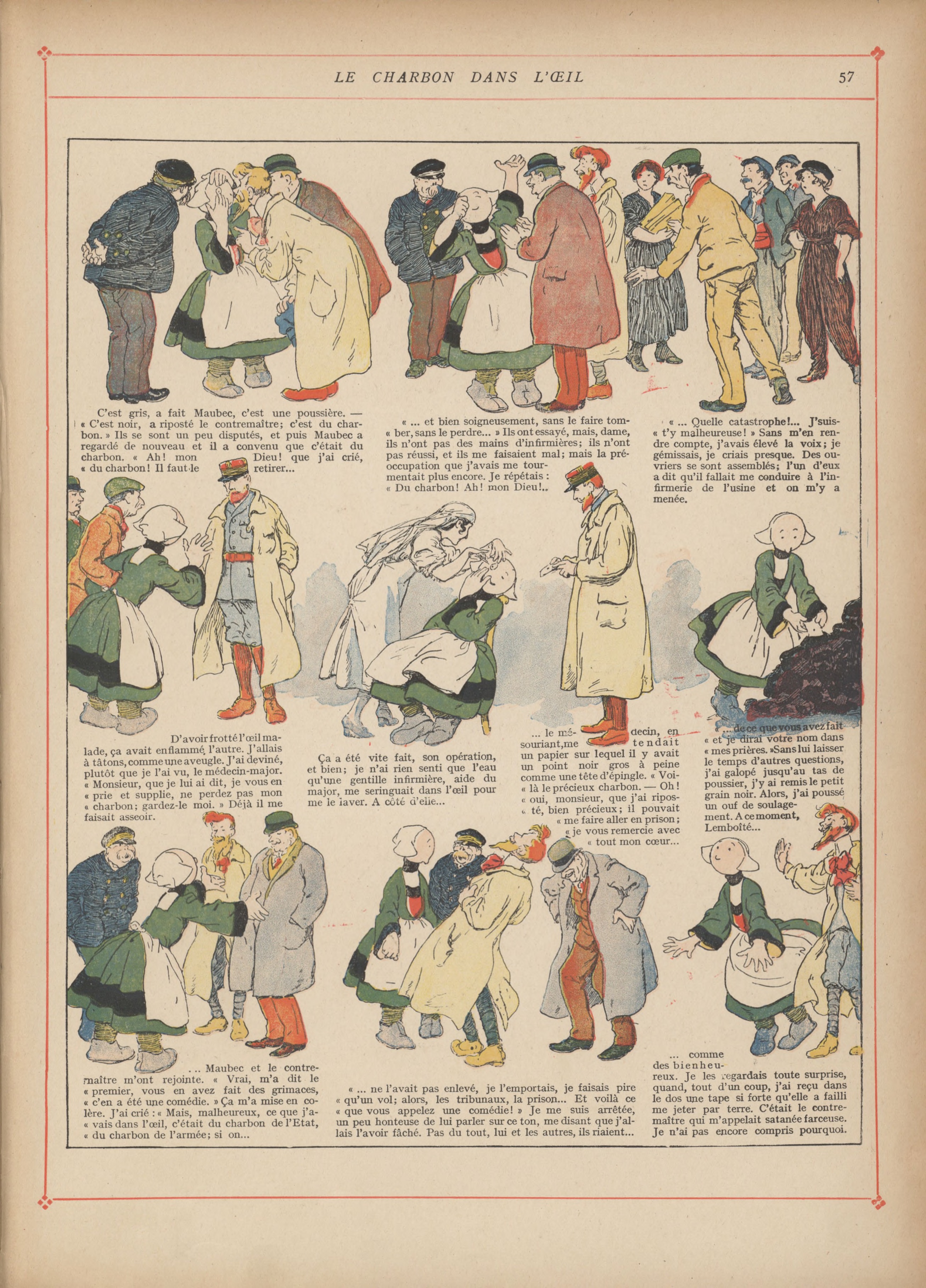 Bécassine – Bécassine mobilisée (1918), page 58. Caumery & J.-P. Pinchon. Domaine public.
