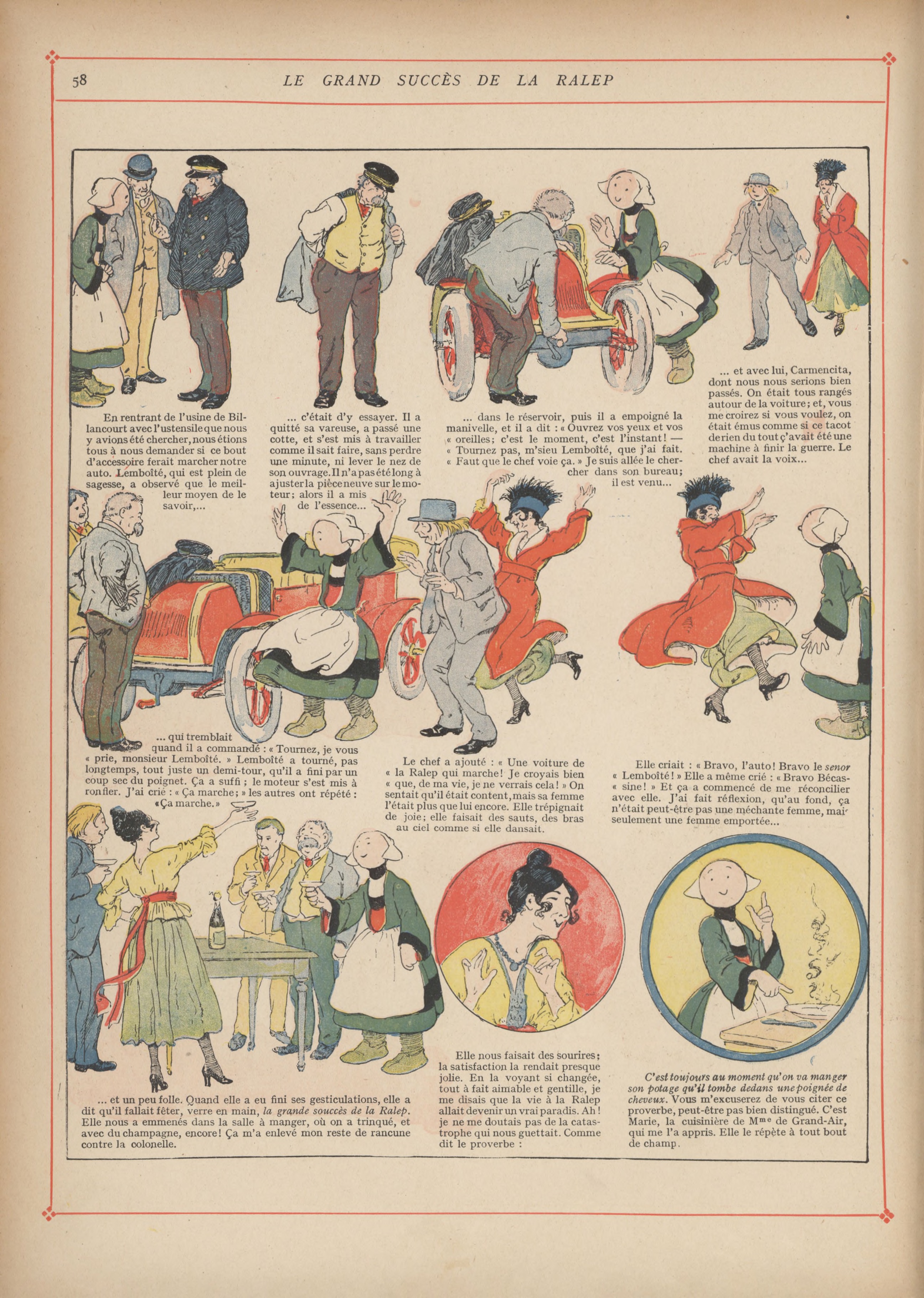Bécassine – Bécassine mobilisée (1918), page 59. Caumery & J.-P. Pinchon. Domaine public.