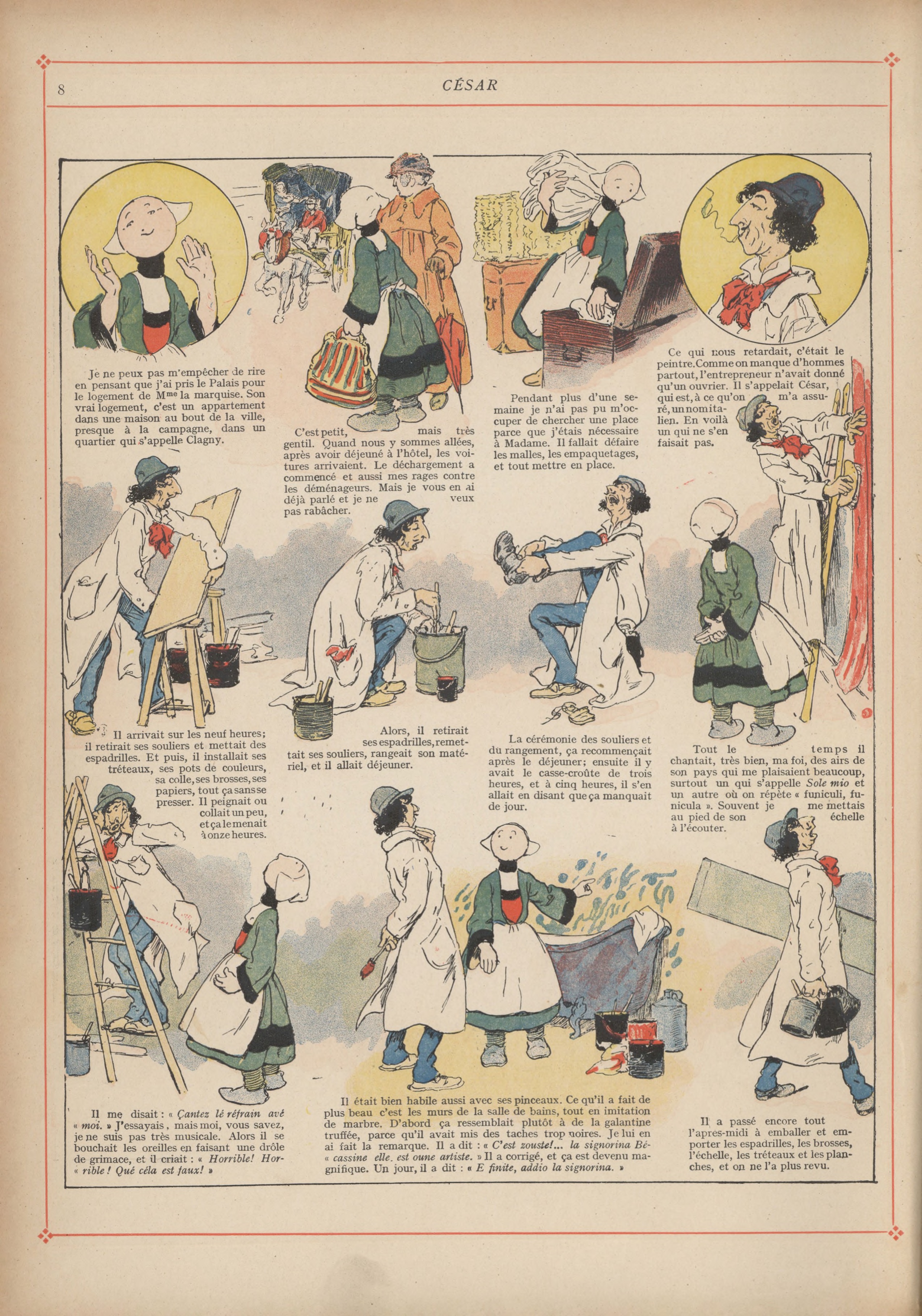 Bécassine – Bécassine mobilisée (1918), page 9. Caumery & J.-P. Pinchon. Domaine public.