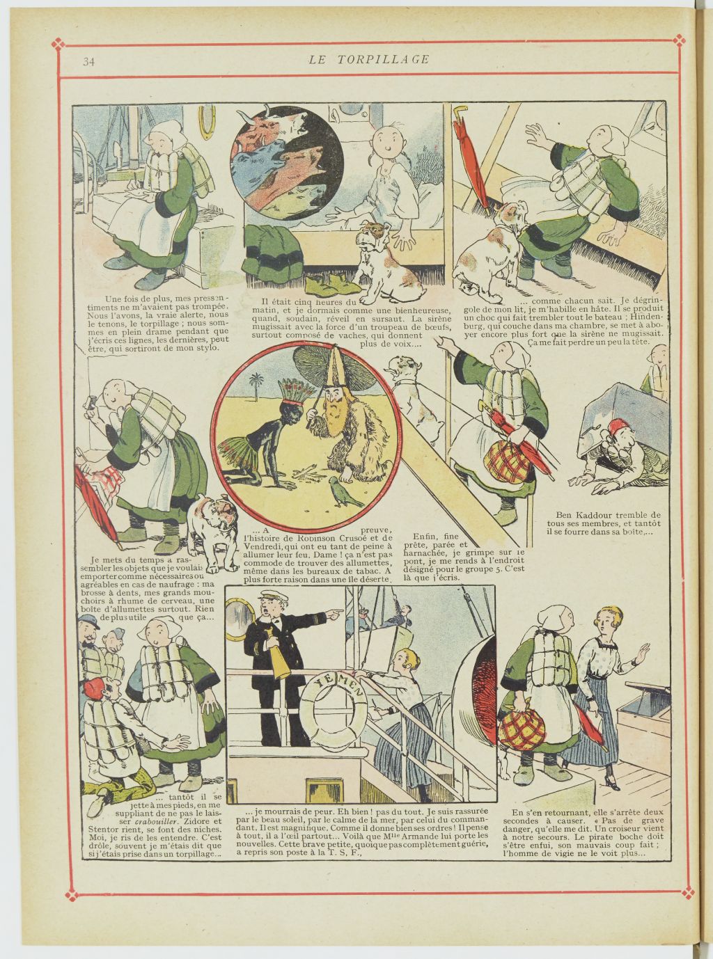 Bécassine – Bécassine chez les Turcs (1919), page 37. Caumery & J.-P. Pinchon. Domaine public. Source gallica.bnf.fr / BnF.