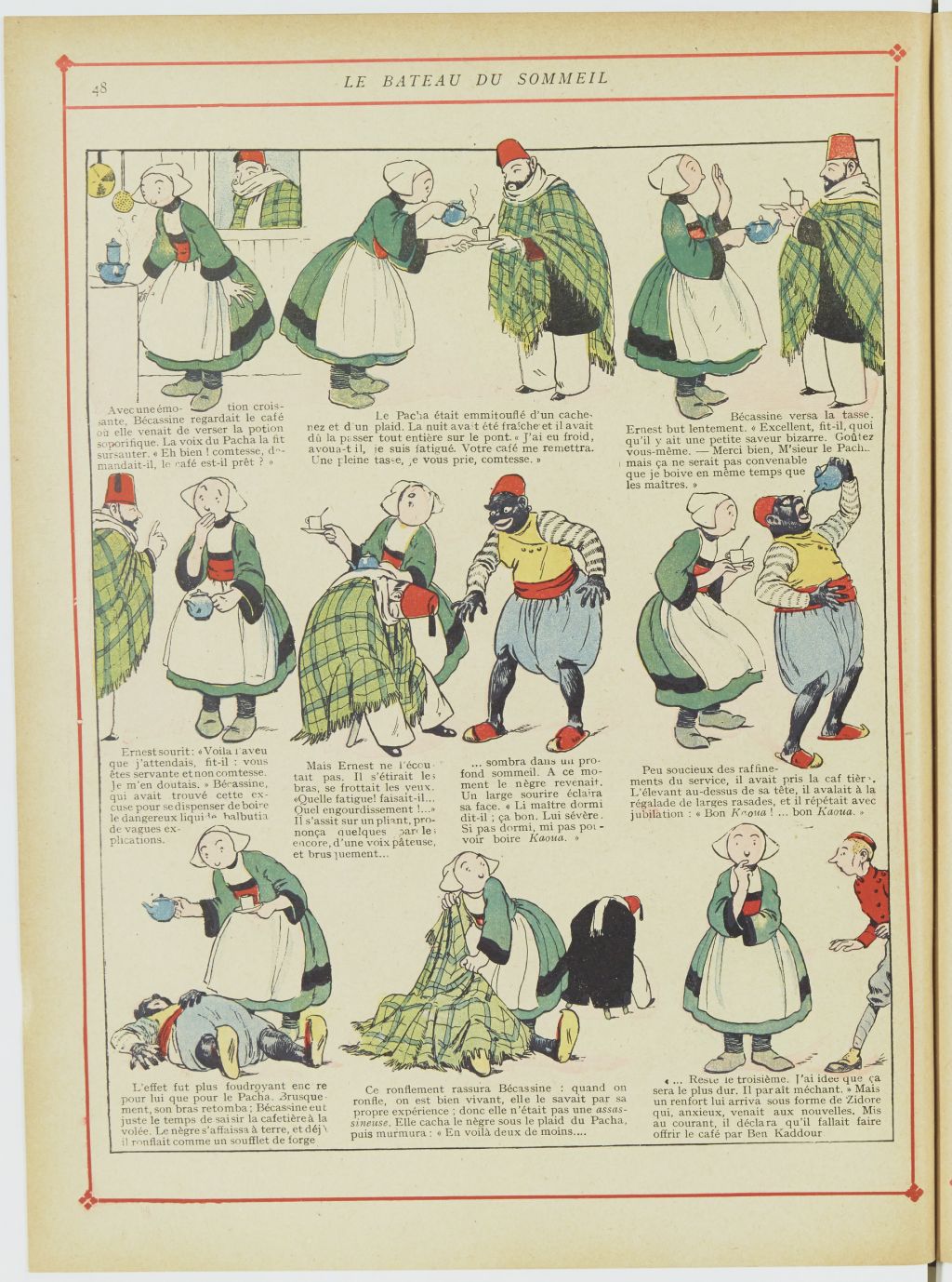 Bécassine – Bécassine chez les Turcs (1919), page 51. Caumery & J.-P. Pinchon. Domaine public. Source gallica.bnf.fr / BnF.