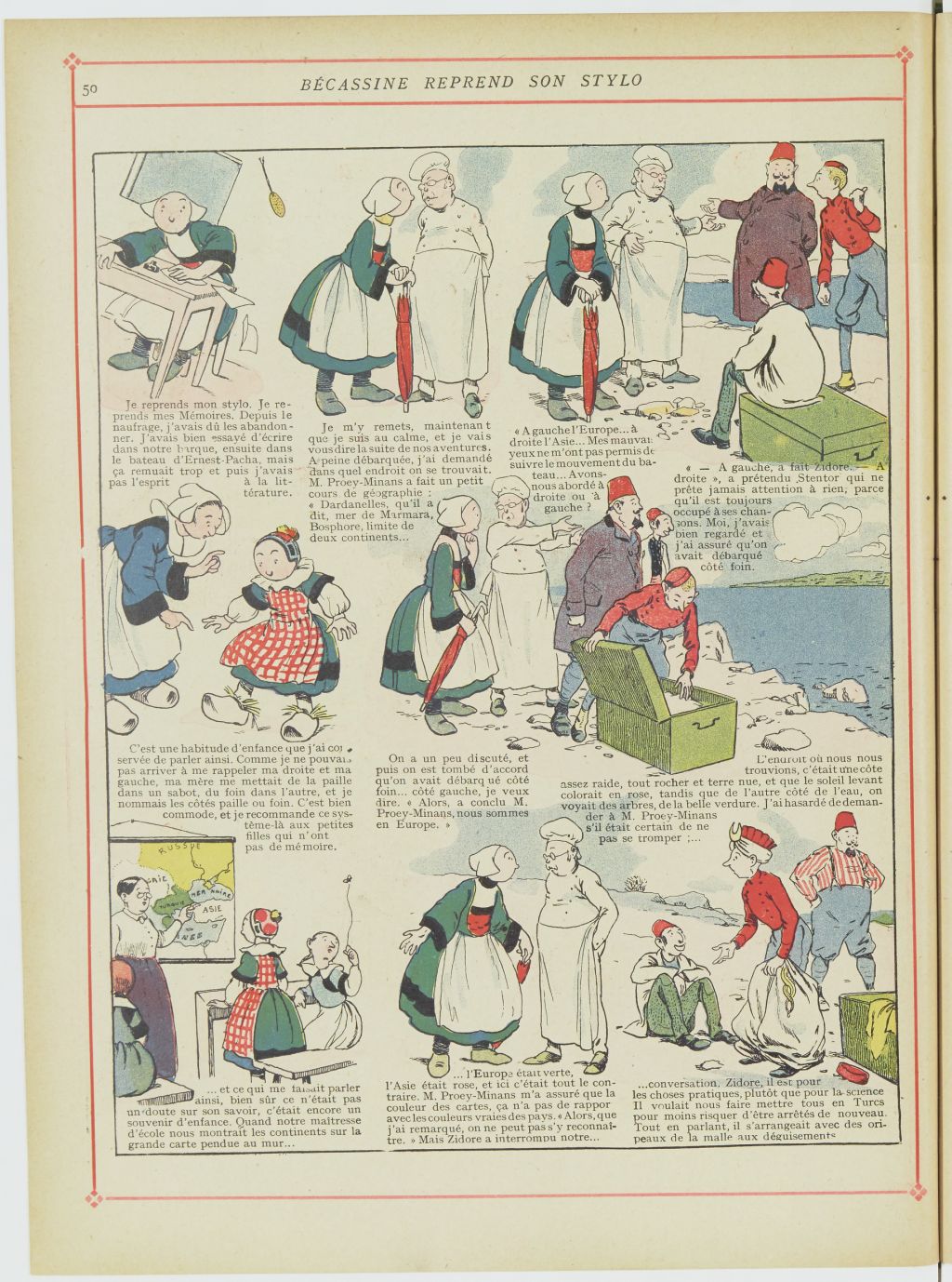 Bécassine – Bécassine chez les Turcs (1919), page 53. Caumery & J.-P. Pinchon. Domaine public. Source gallica.bnf.fr / BnF.