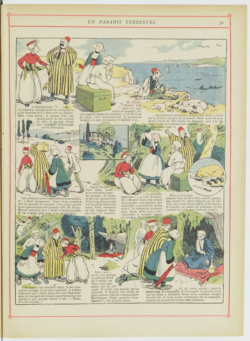 Bécassine – Bécassine chez les Turcs (1919), page 54. Caumery & J.-P. Pinchon. Domaine public. Source gallica.bnf.fr / BnF.