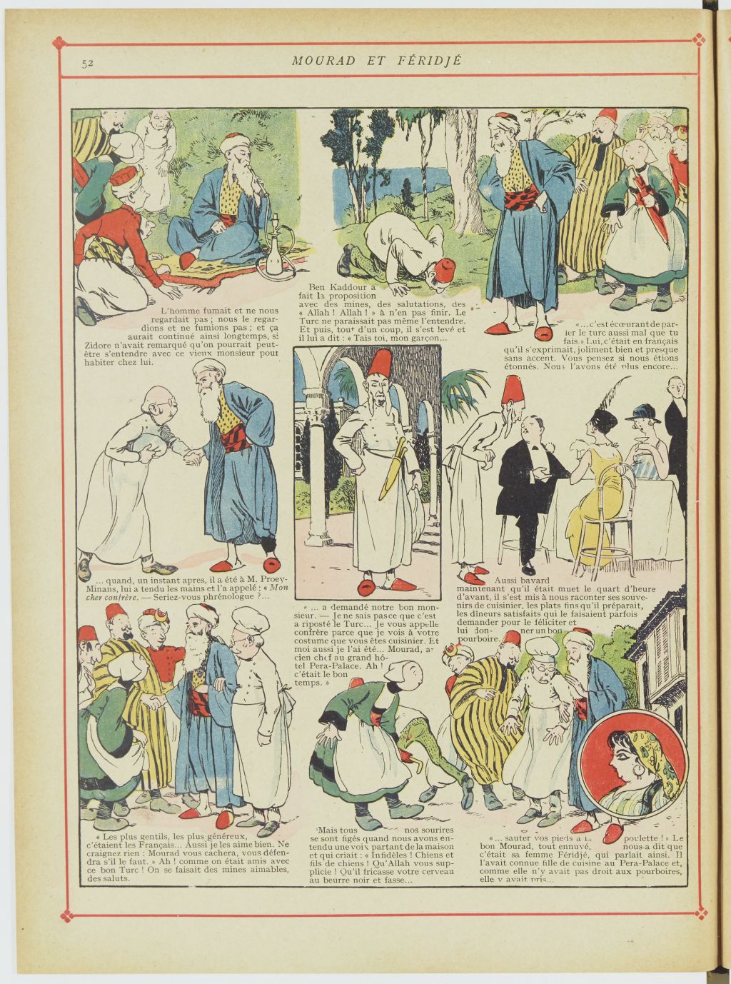 Bécassine – Bécassine chez les Turcs (1919), page 55. Caumery & J.-P. Pinchon. Domaine public. Source gallica.bnf.fr / BnF.