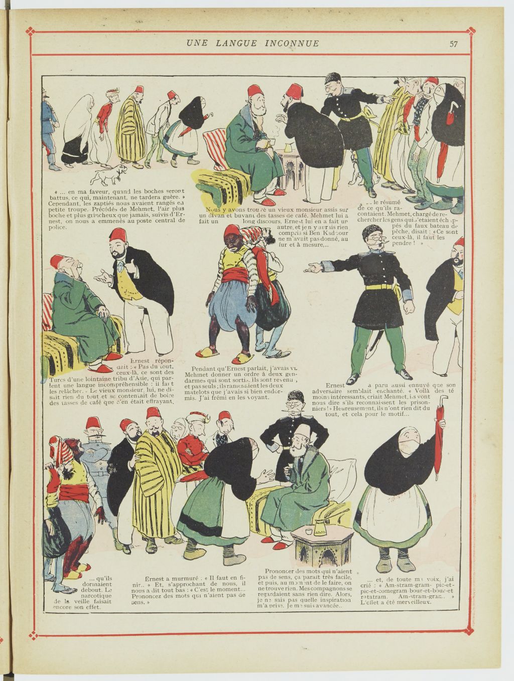 Bécassine – Bécassine chez les Turcs (1919), page 60. Caumery & J.-P. Pinchon. Domaine public. Source gallica.bnf.fr / BnF.