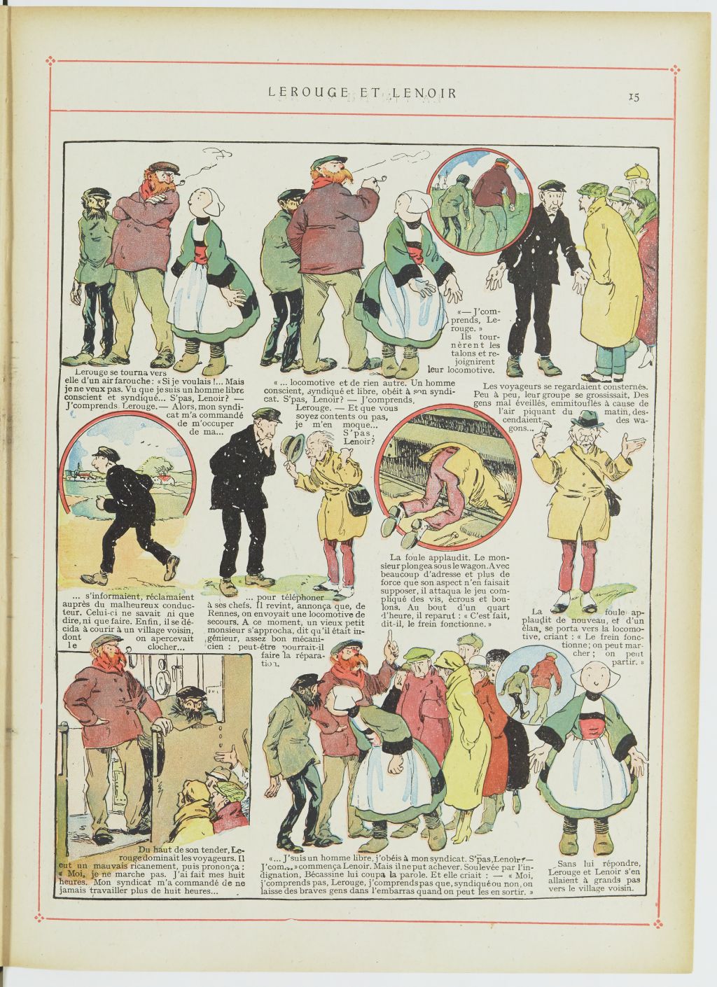 Bécassine – Les Cent Métiers de Bécassine (1920), page 16. Caumery & J.-P. Pinchon. Domaine public. Source gallica.bnf.fr / BnF.