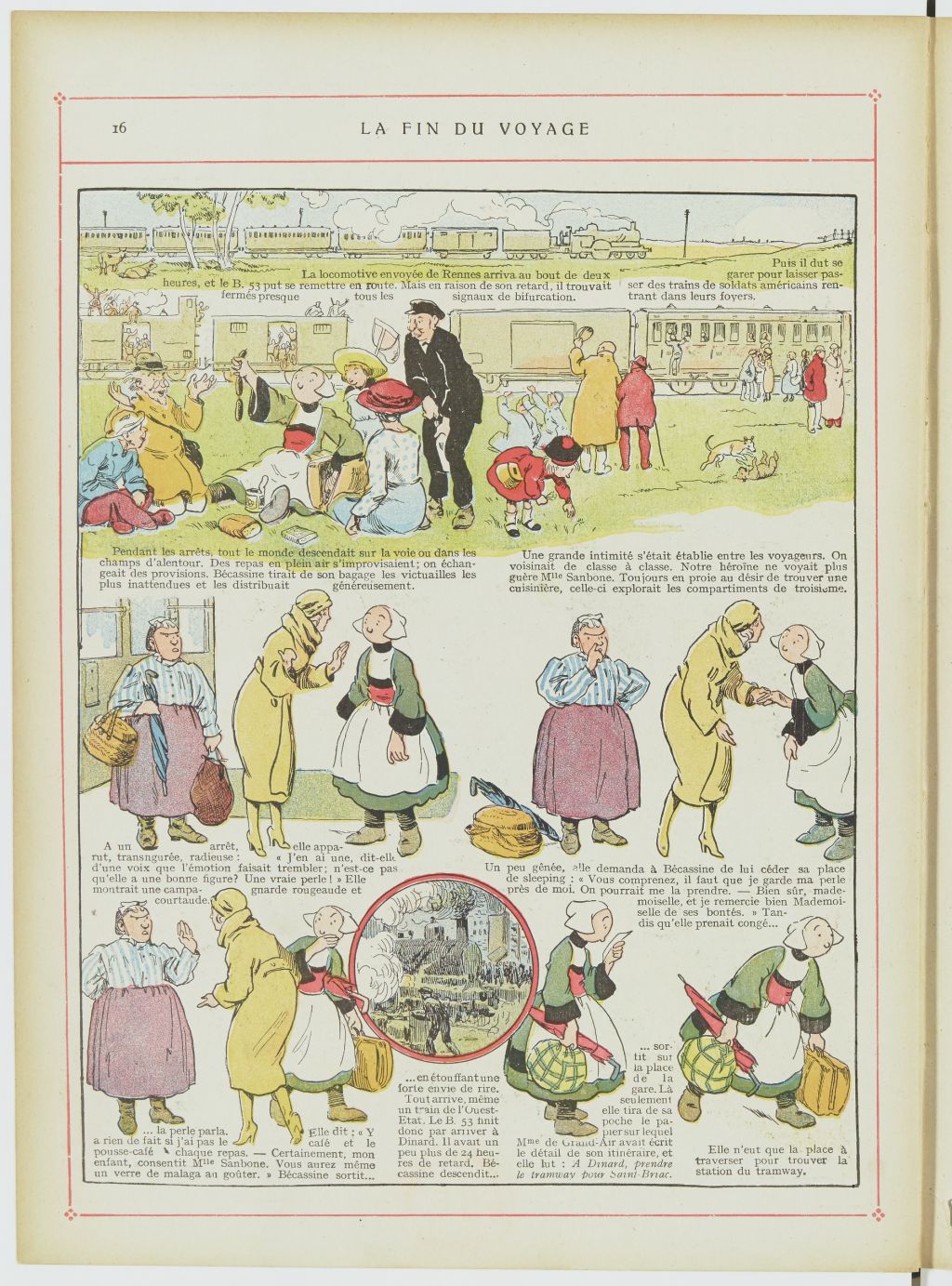Bécassine – Les Cent Métiers de Bécassine (1920), page 17. Caumery & J.-P. Pinchon. Domaine public. Source gallica.bnf.fr / BnF.