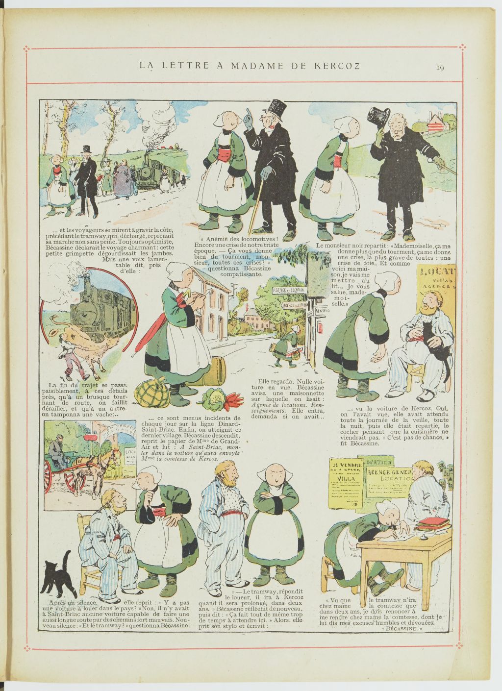 Bécassine – Les Cent Métiers de Bécassine (1920), page 20. Caumery & J.-P. Pinchon. Domaine public. Source gallica.bnf.fr / BnF.