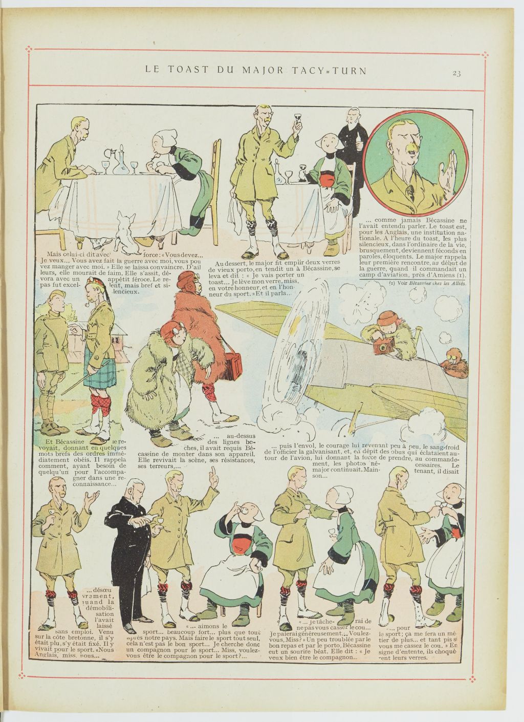 Bécassine – Les Cent Métiers de Bécassine (1920), page 24. Caumery & J.-P. Pinchon. Domaine public. Source gallica.bnf.fr / BnF.