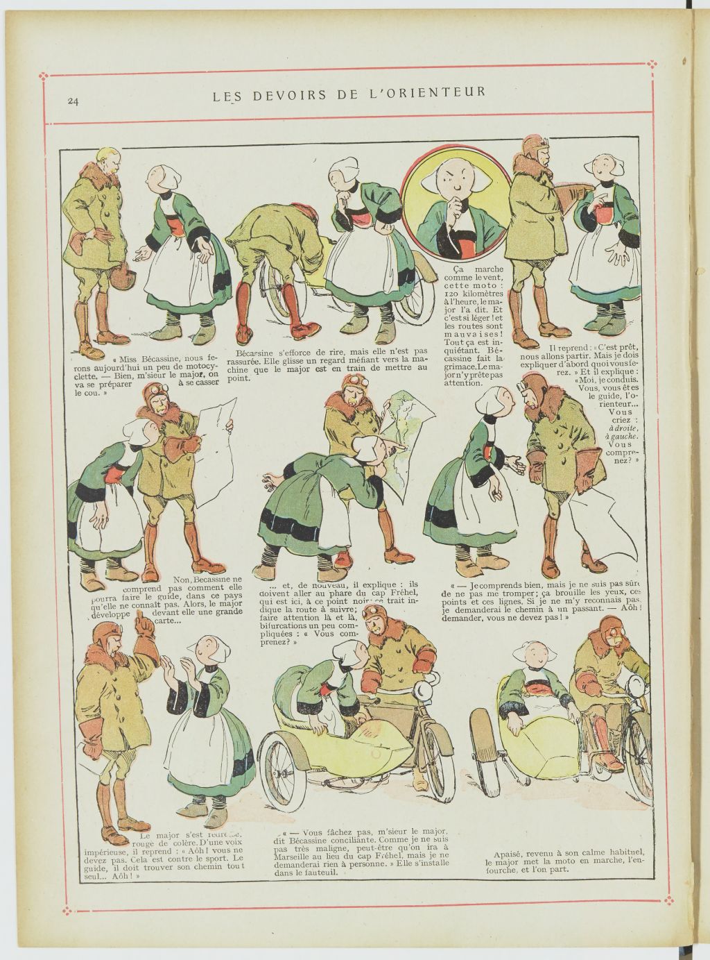 Bécassine – Les Cent Métiers de Bécassine (1920), page 25. Caumery & J.-P. Pinchon. Domaine public. Source gallica.bnf.fr / BnF.