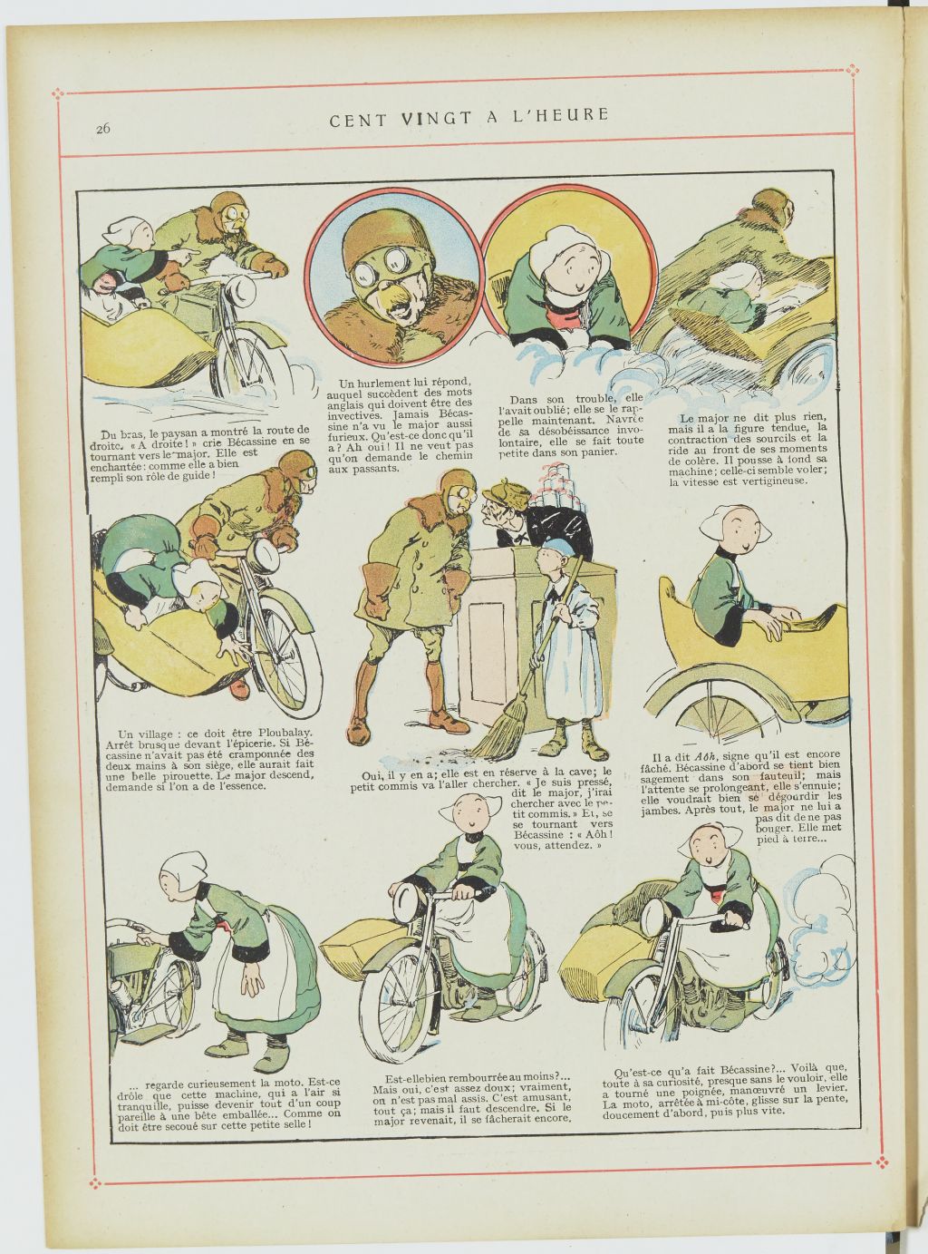 Bécassine – Les Cent Métiers de Bécassine (1920), page 27. Caumery & J.-P. Pinchon. Domaine public. Source gallica.bnf.fr / BnF.
