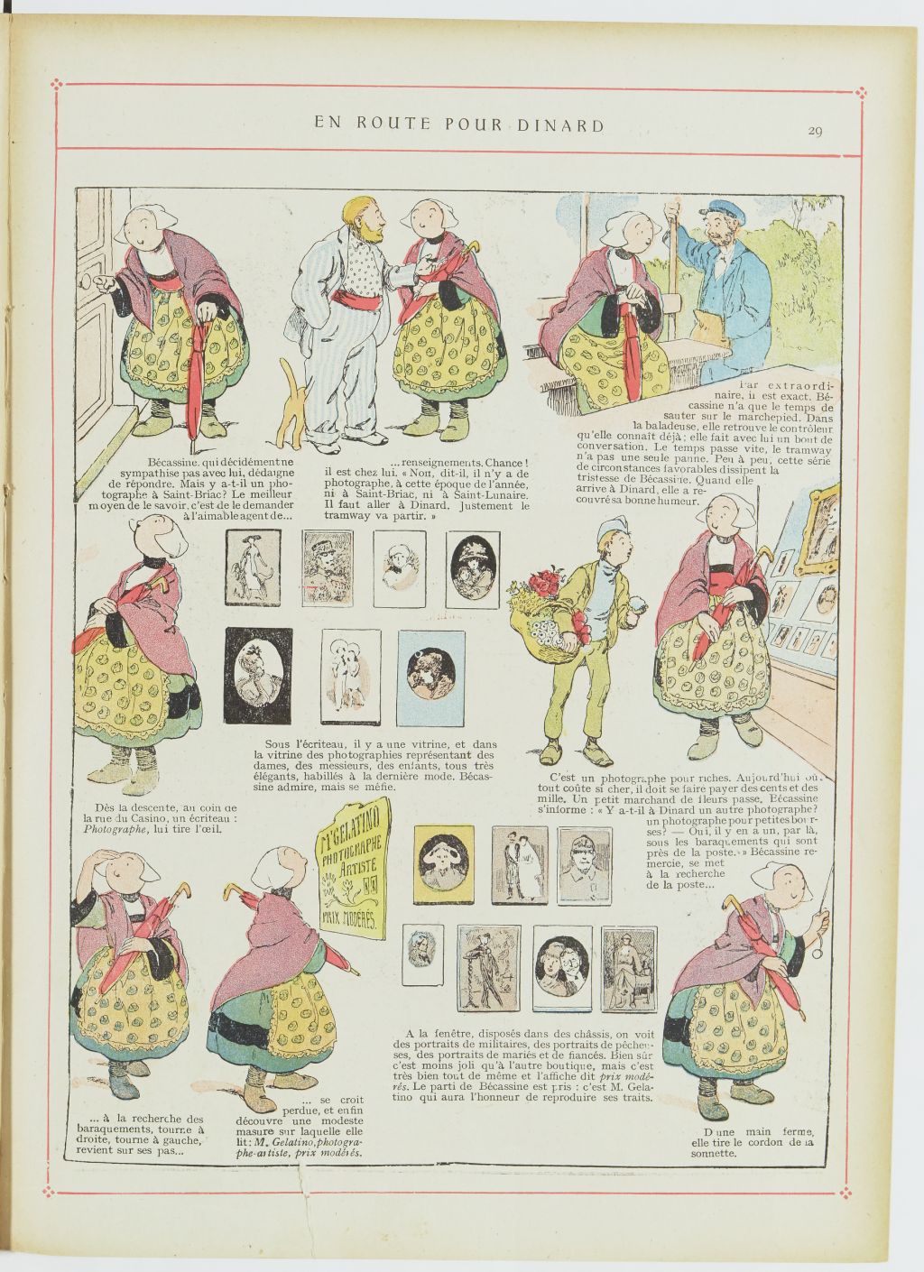 Bécassine – Les Cent Métiers de Bécassine (1920), page 30. Caumery & J.-P. Pinchon. Domaine public. Source gallica.bnf.fr / BnF.