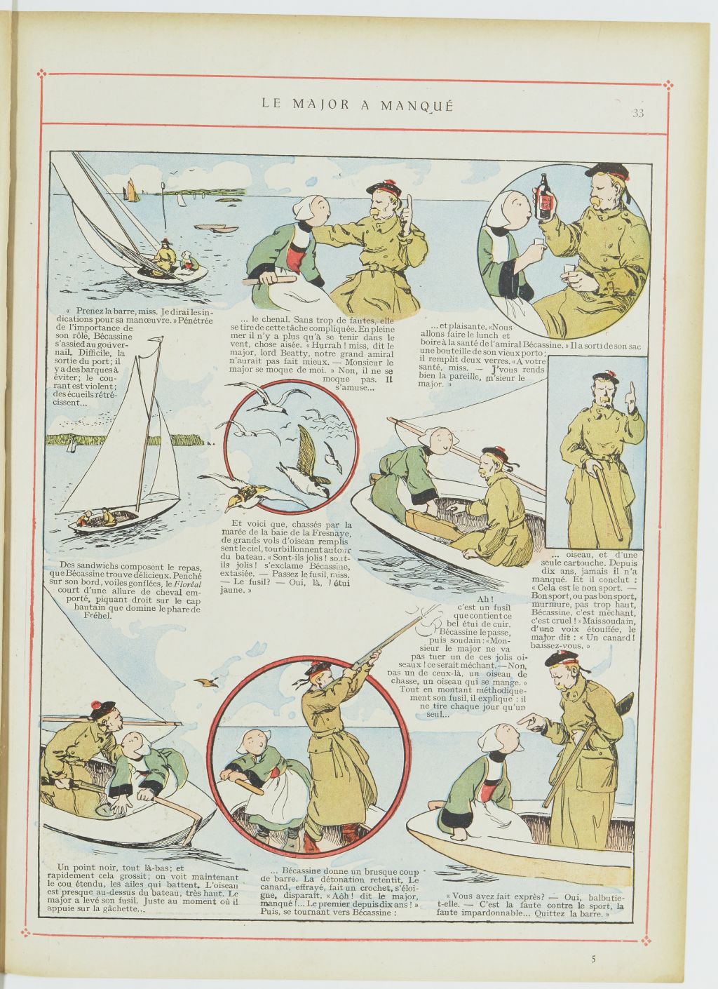 Bécassine – Les Cent Métiers de Bécassine (1920), page 34. Caumery & J.-P. Pinchon. Domaine public. Source gallica.bnf.fr / BnF.