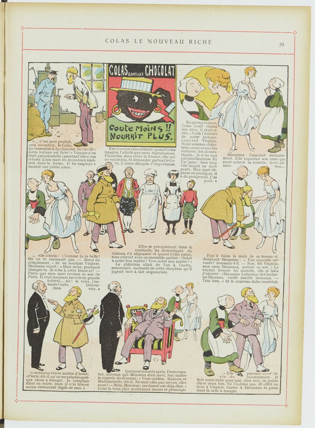 Bécassine – Les Cent Métiers de Bécassine (1920), page 40. Caumery & J.-P. Pinchon. Domaine public. Source gallica.bnf.fr / BnF.