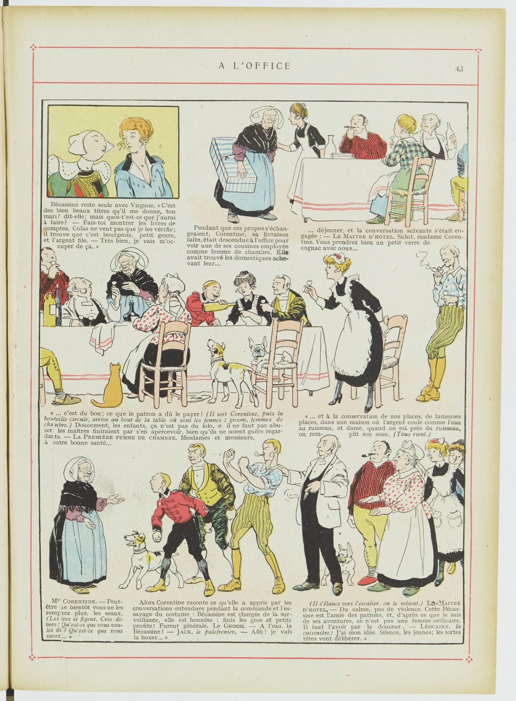 Bécassine – Les Cent Métiers de Bécassine (1920), page 44. Caumery & J.-P. Pinchon. Domaine public. Source gallica.bnf.fr / BnF.