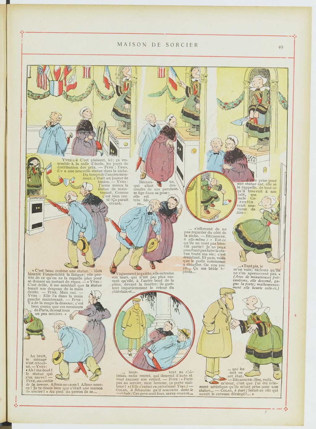 Bécassine – Les Cent Métiers de Bécassine (1920), page 50. Caumery & J.-P. Pinchon. Domaine public. Source gallica.bnf.fr / BnF.