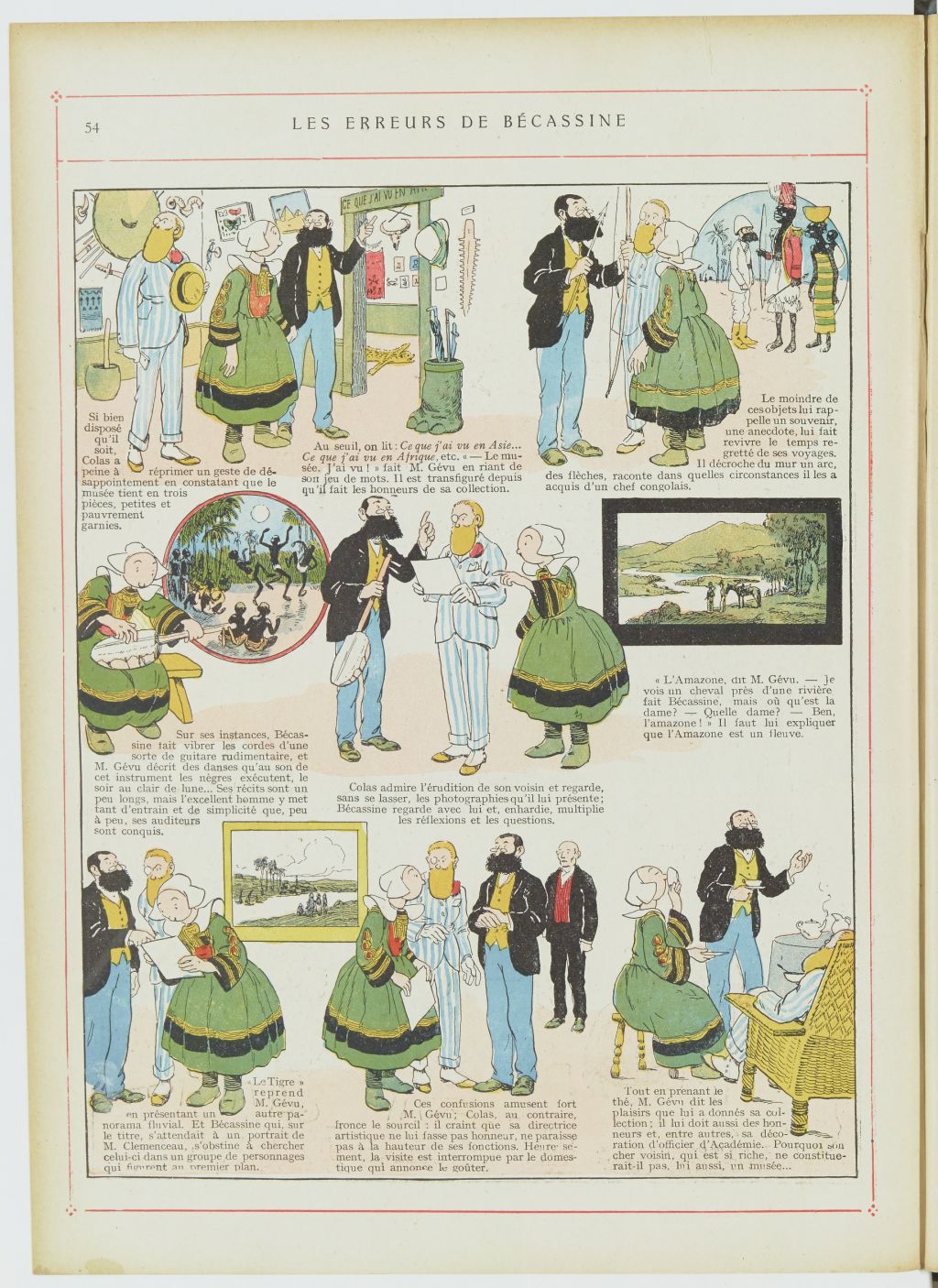 Bécassine – Les Cent Métiers de Bécassine (1920), page 55. Caumery & J.-P. Pinchon. Domaine public. Source gallica.bnf.fr / BnF.