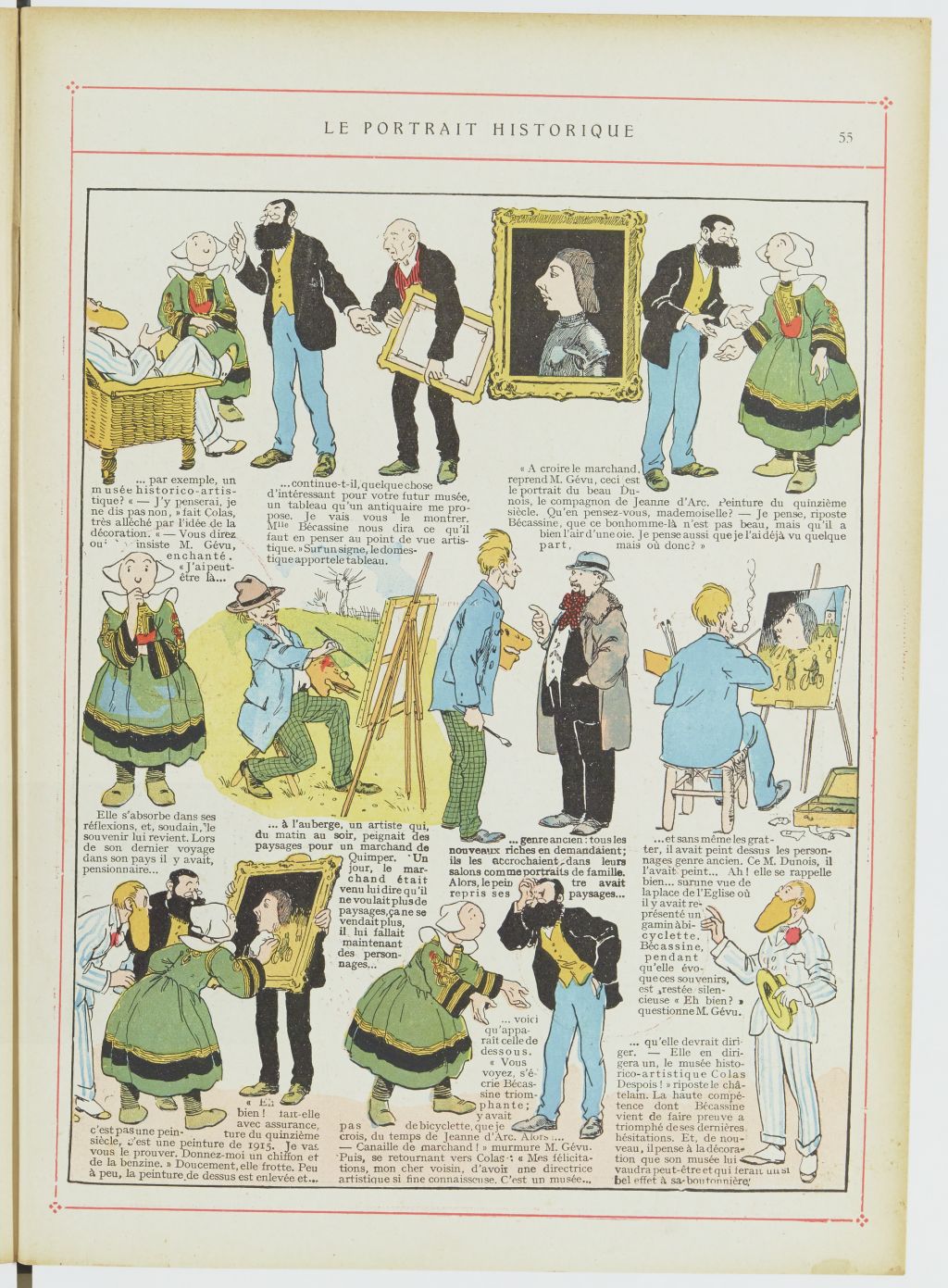 Bécassine – Les Cent Métiers de Bécassine (1920), page 56. Caumery & J.-P. Pinchon. Domaine public. Source gallica.bnf.fr / BnF.