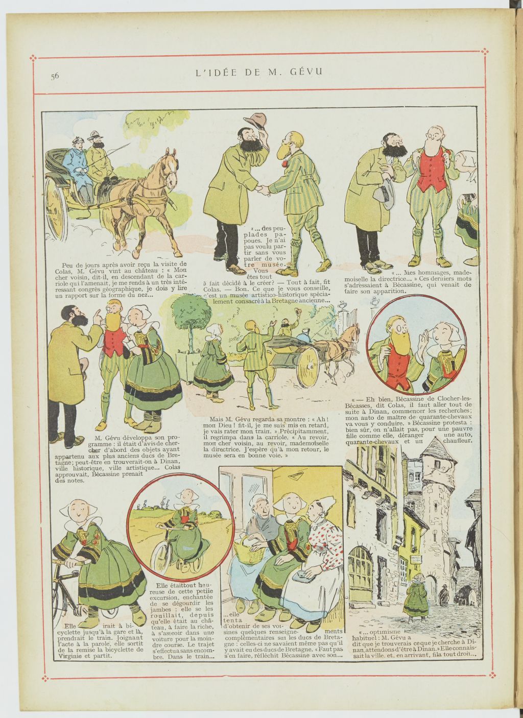 Bécassine – Les Cent Métiers de Bécassine (1920), page 57. Caumery & J.-P. Pinchon. Domaine public. Source gallica.bnf.fr / BnF.