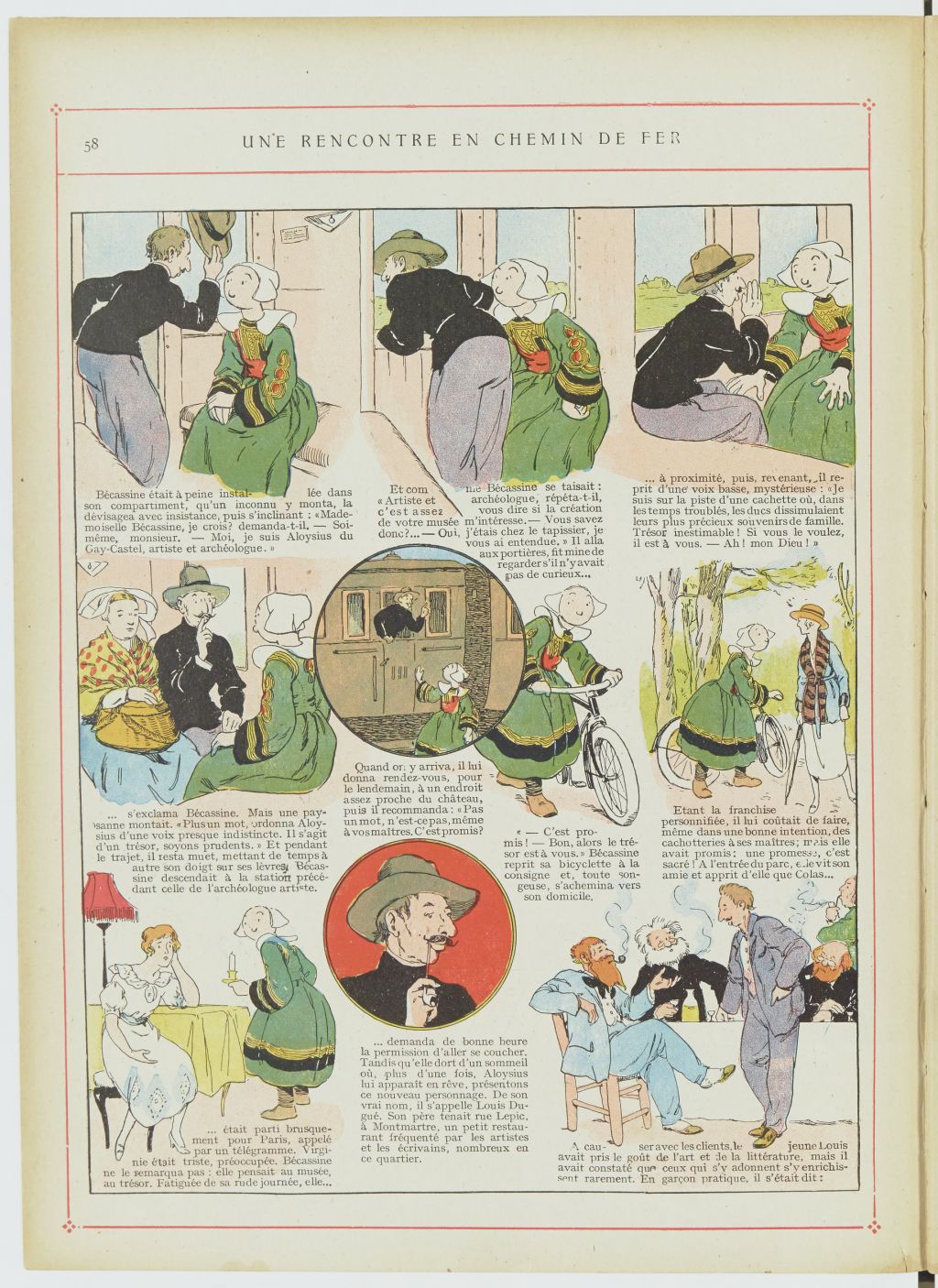 Bécassine – Les Cent Métiers de Bécassine (1920), page 59. Caumery & J.-P. Pinchon. Domaine public. Source gallica.bnf.fr / BnF.
